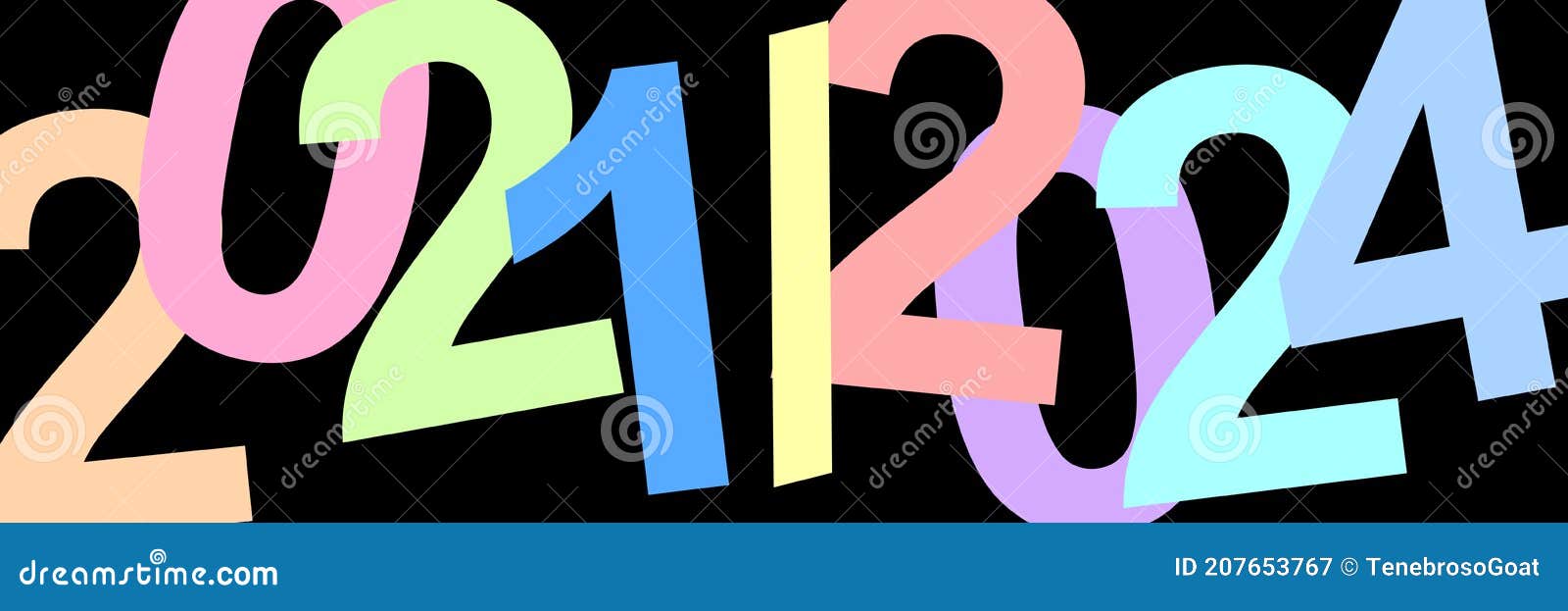 A Time. Decade of the 20s of the 21st Century. Illustration with the
