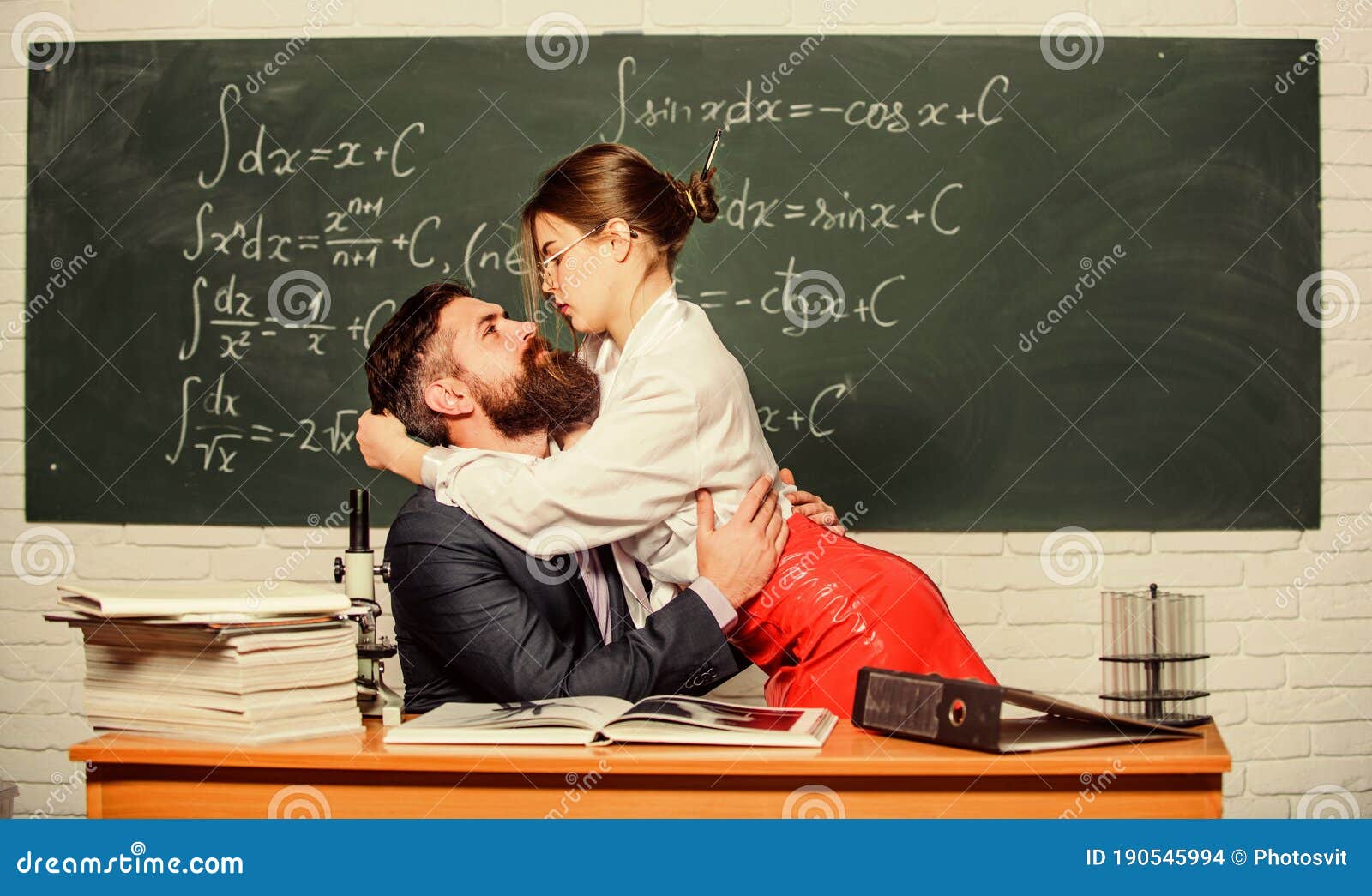 1600px x 1045px - Time for Games. Sensual Teacher and Student Play Sex Games in Class Stock  Photo - Image of desire, couple: 190545994