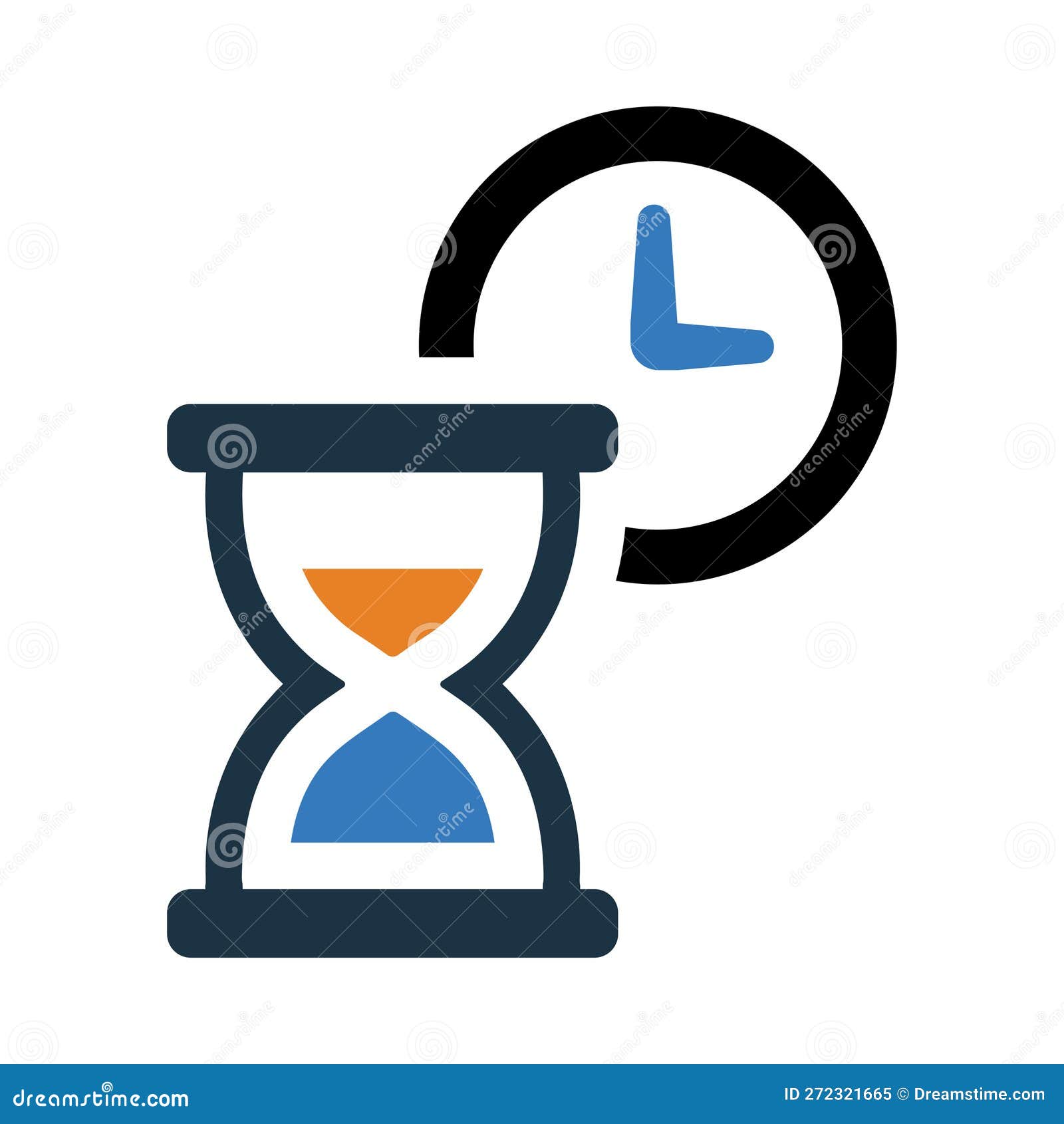 Time, Glass Hour, Watch, Glass Hour Time Icon Stock Vector