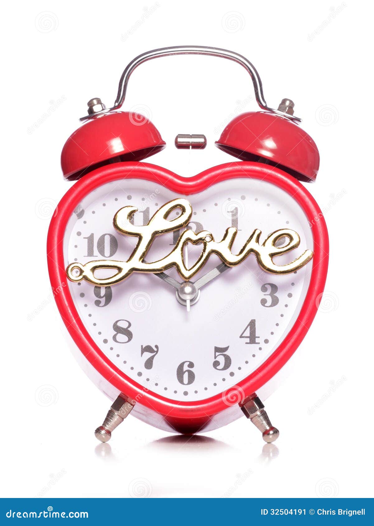 Time for love alarm clock stock image. Image of white 32504191