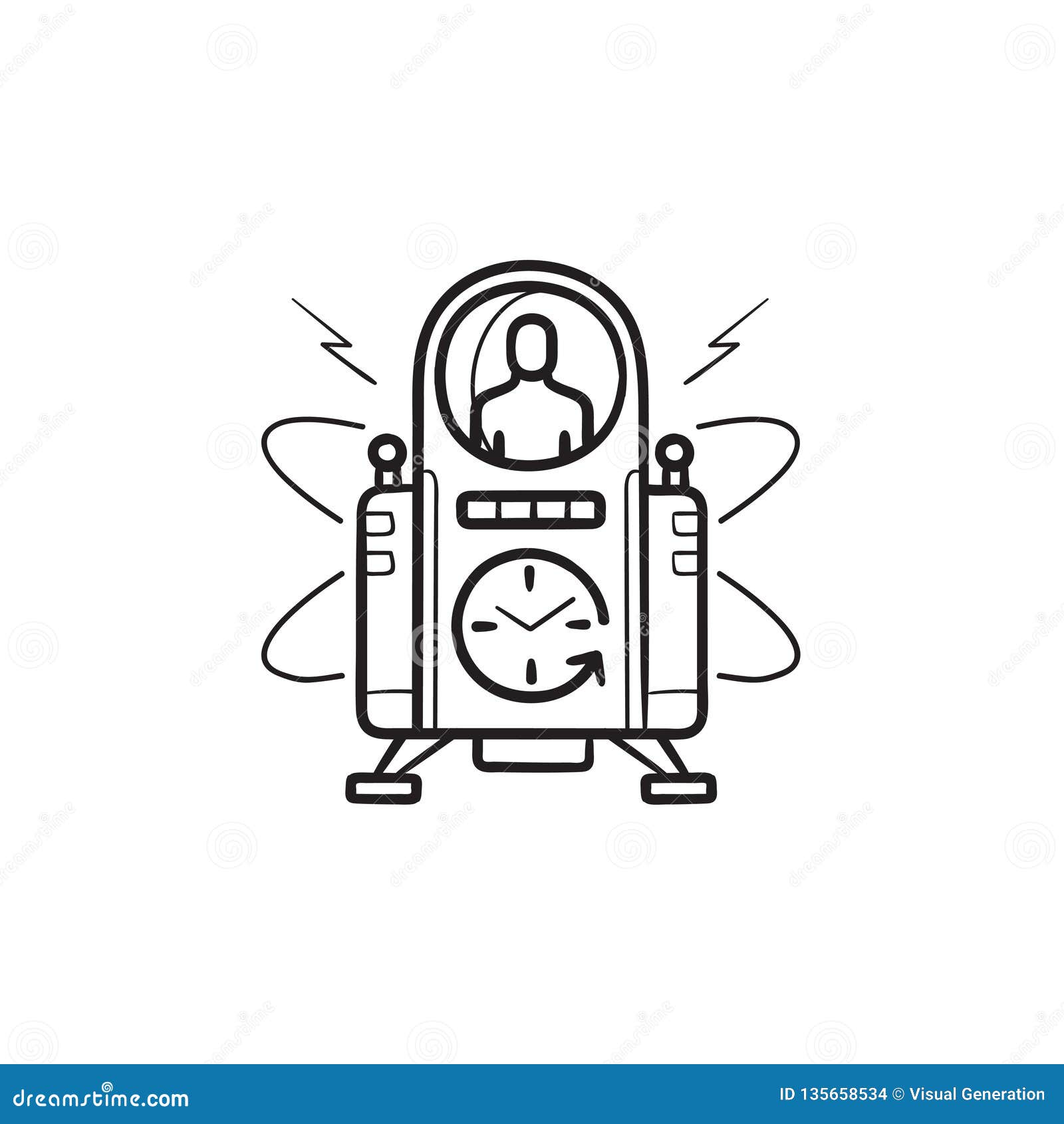 Time Machine Doodle Stock Illustrations – 284 Time Machine Doodle Stock