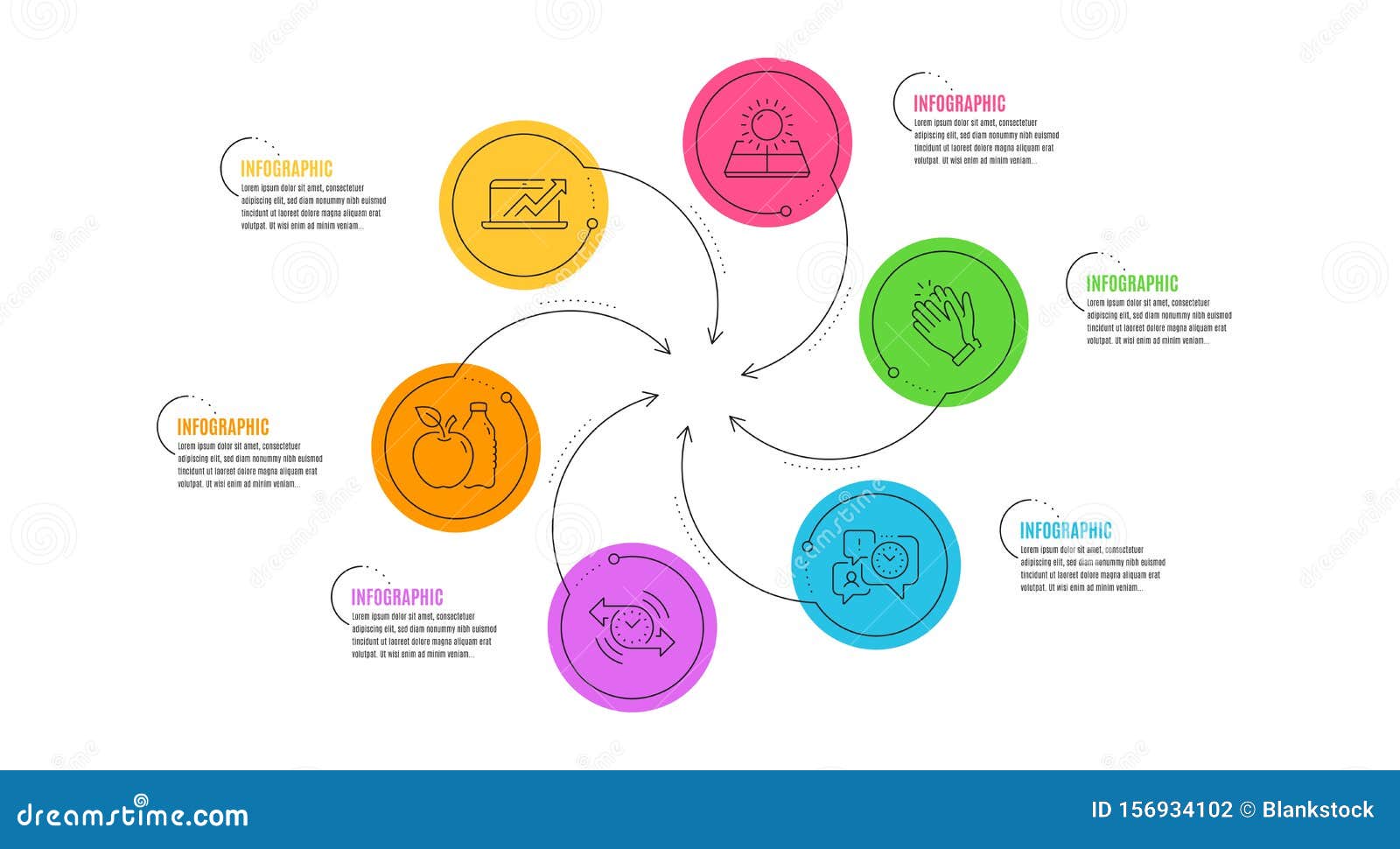 time management, clapping hands and sun energy icons set. apple, sales diagram and timer signs. 