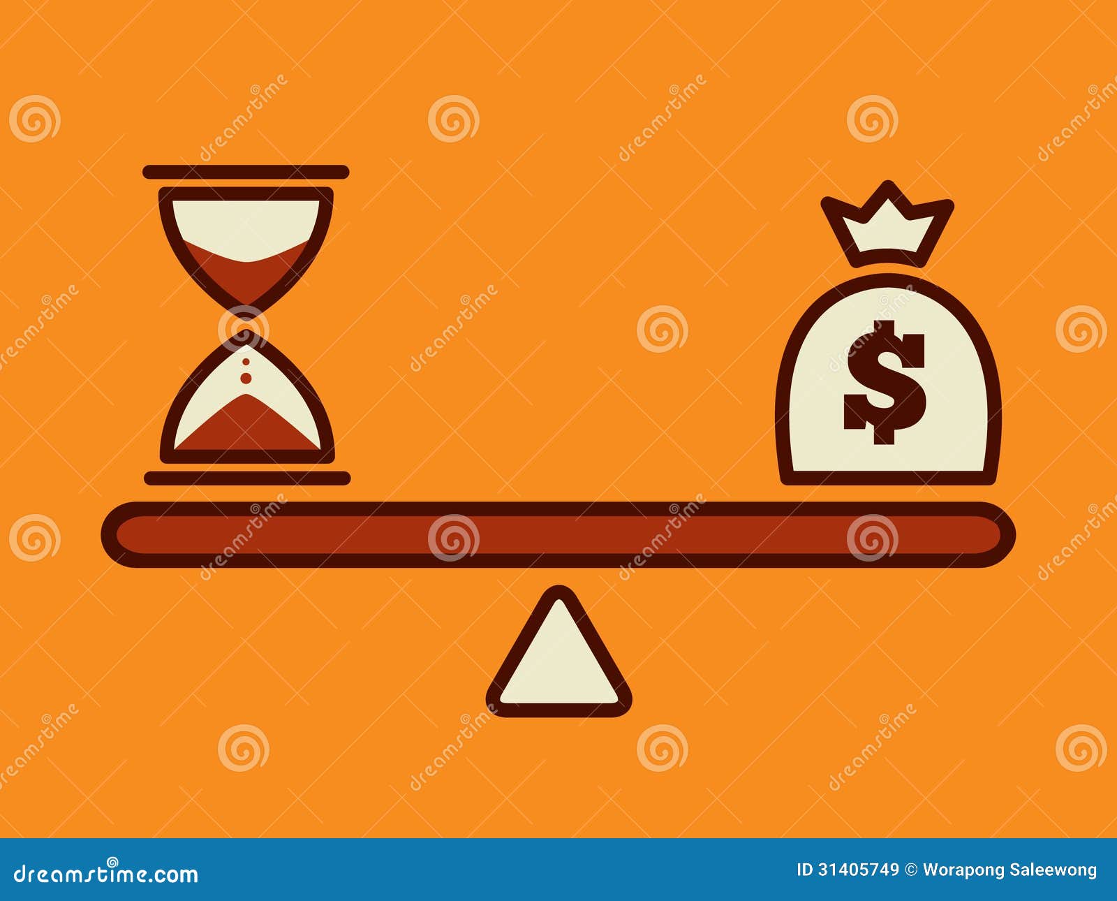 Time Is Money Money Concept Stock Vector Illustration Of - 