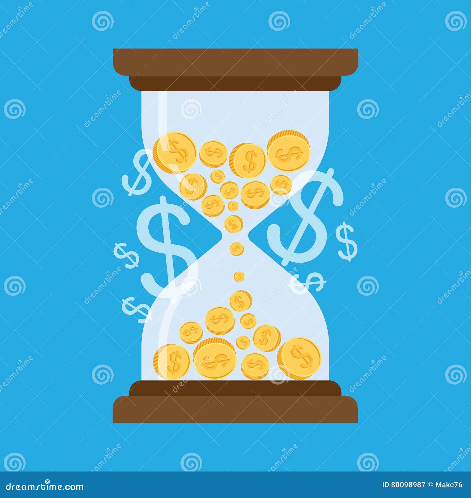 Time is Money. Vector Illustration Stock Vector Illustration of