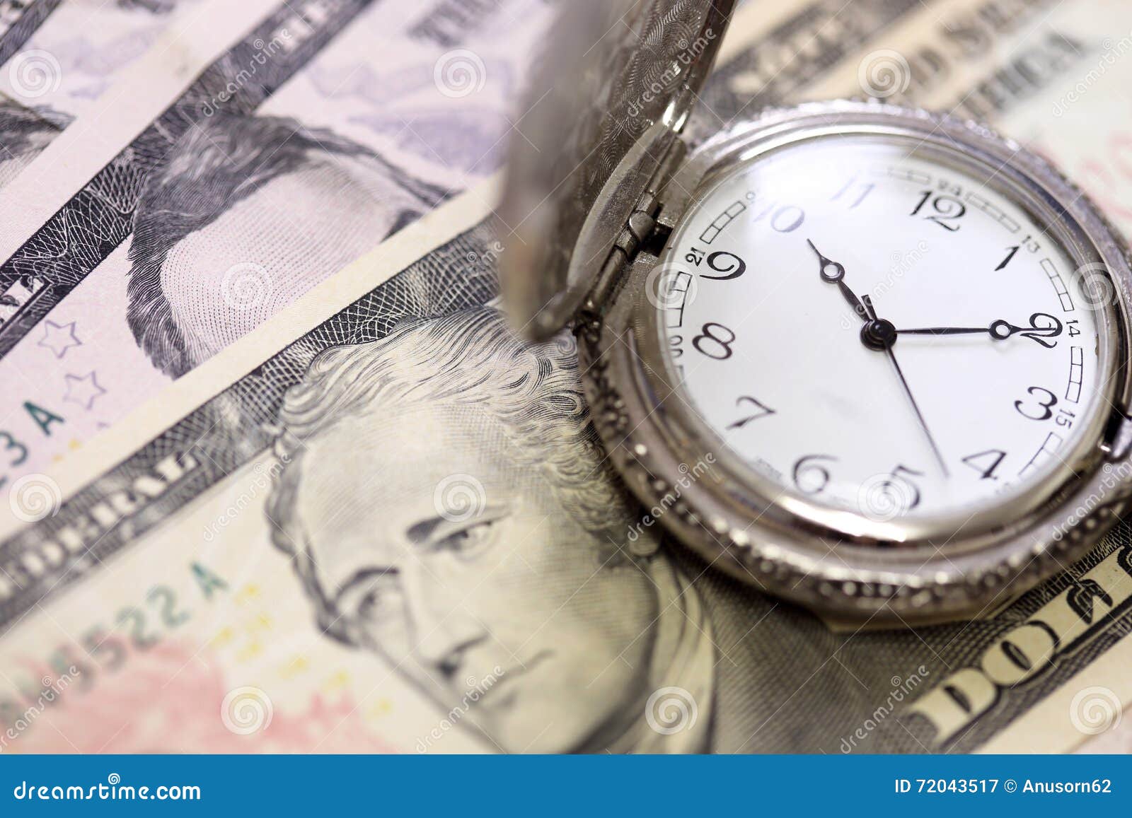 Time is Money Watch Clock on Bank Stock Image Image of finance