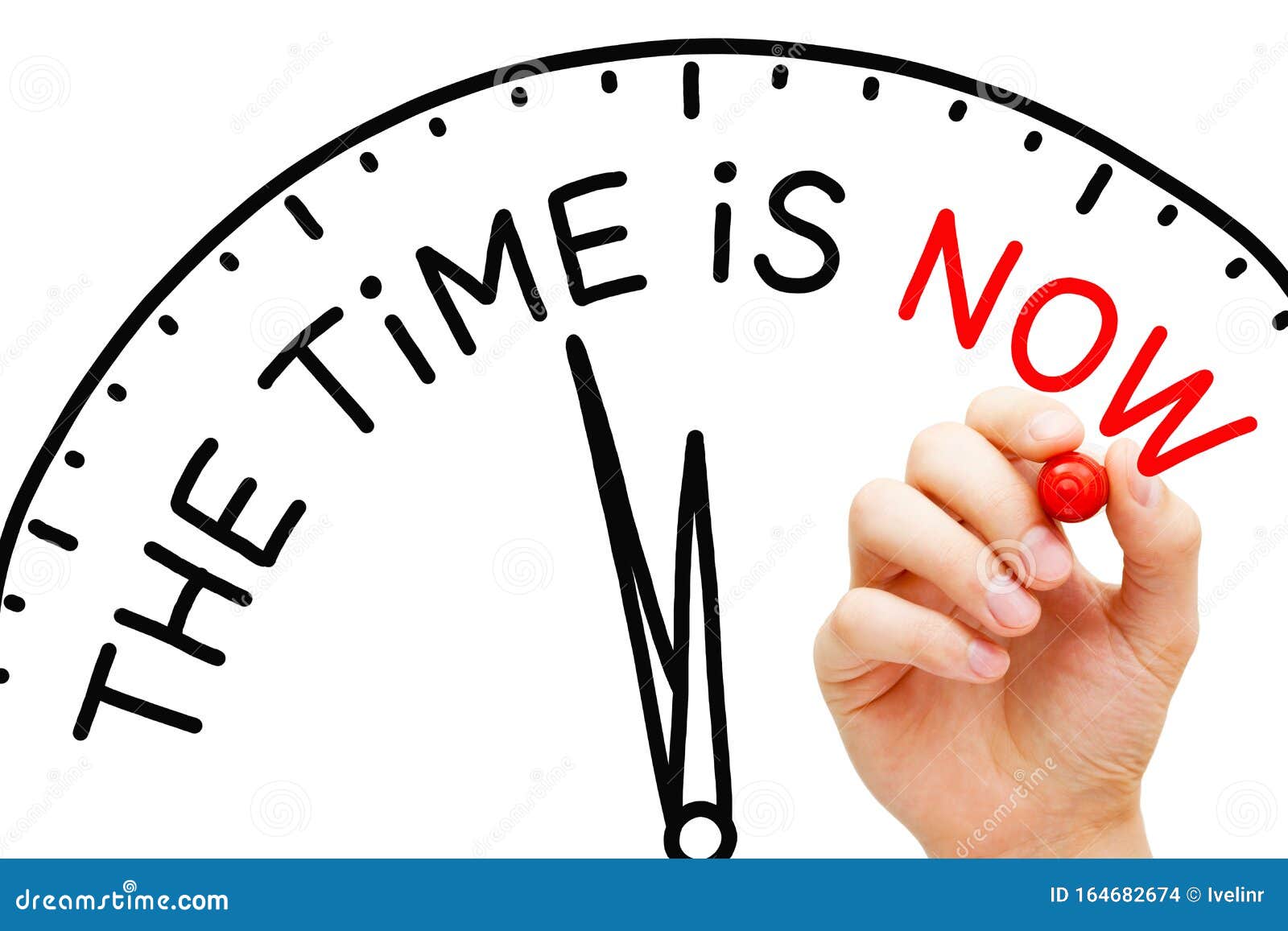 The Time is Now Clock Concept Stock Photo - Image of improve, asap michigan time now am