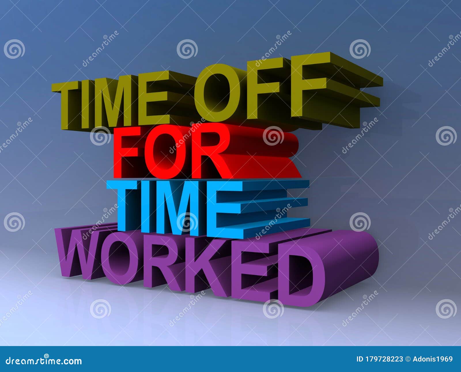 Time off for time worked stock illustration. Illustration of