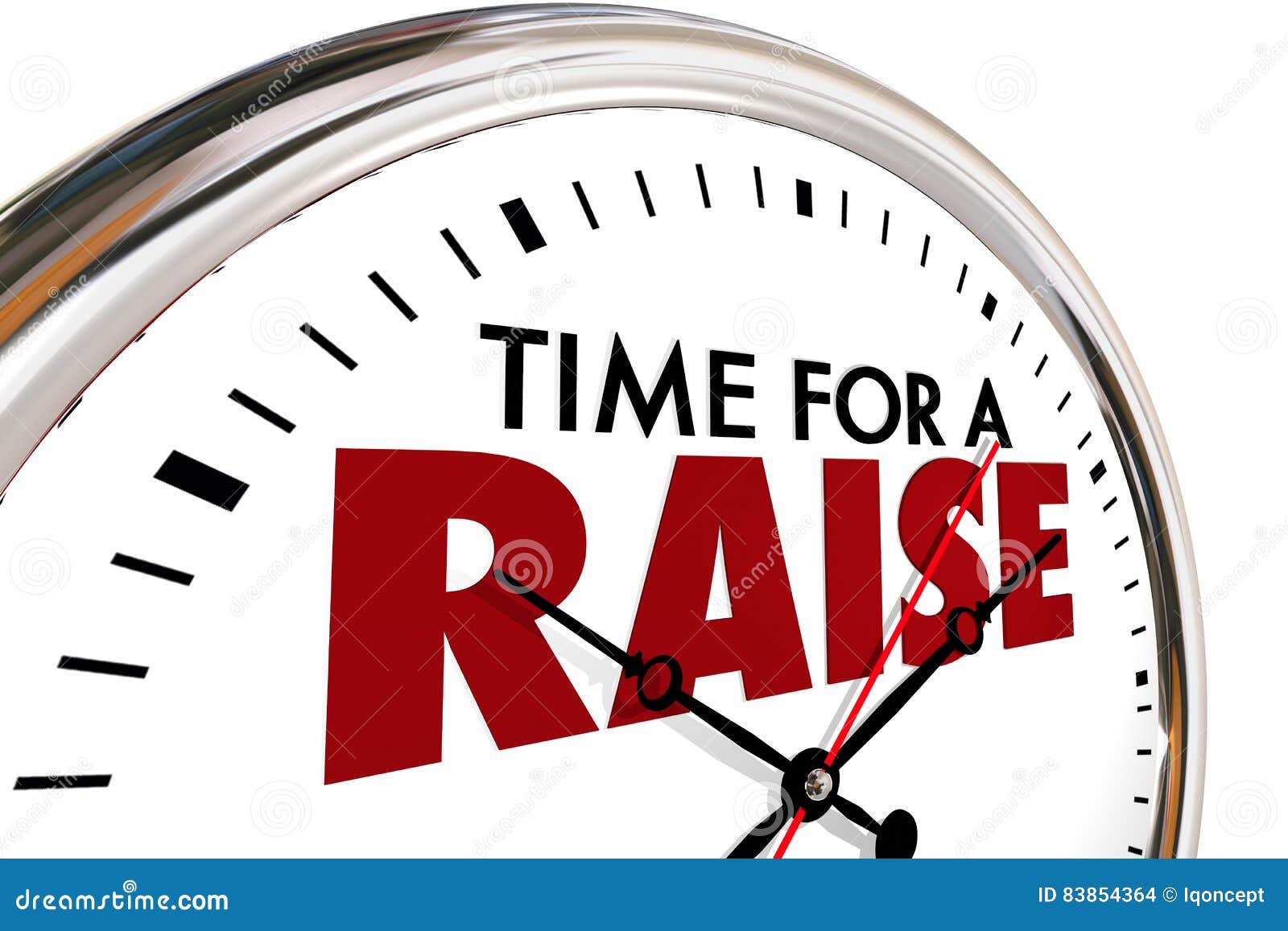 time for a raise higher income salary clock