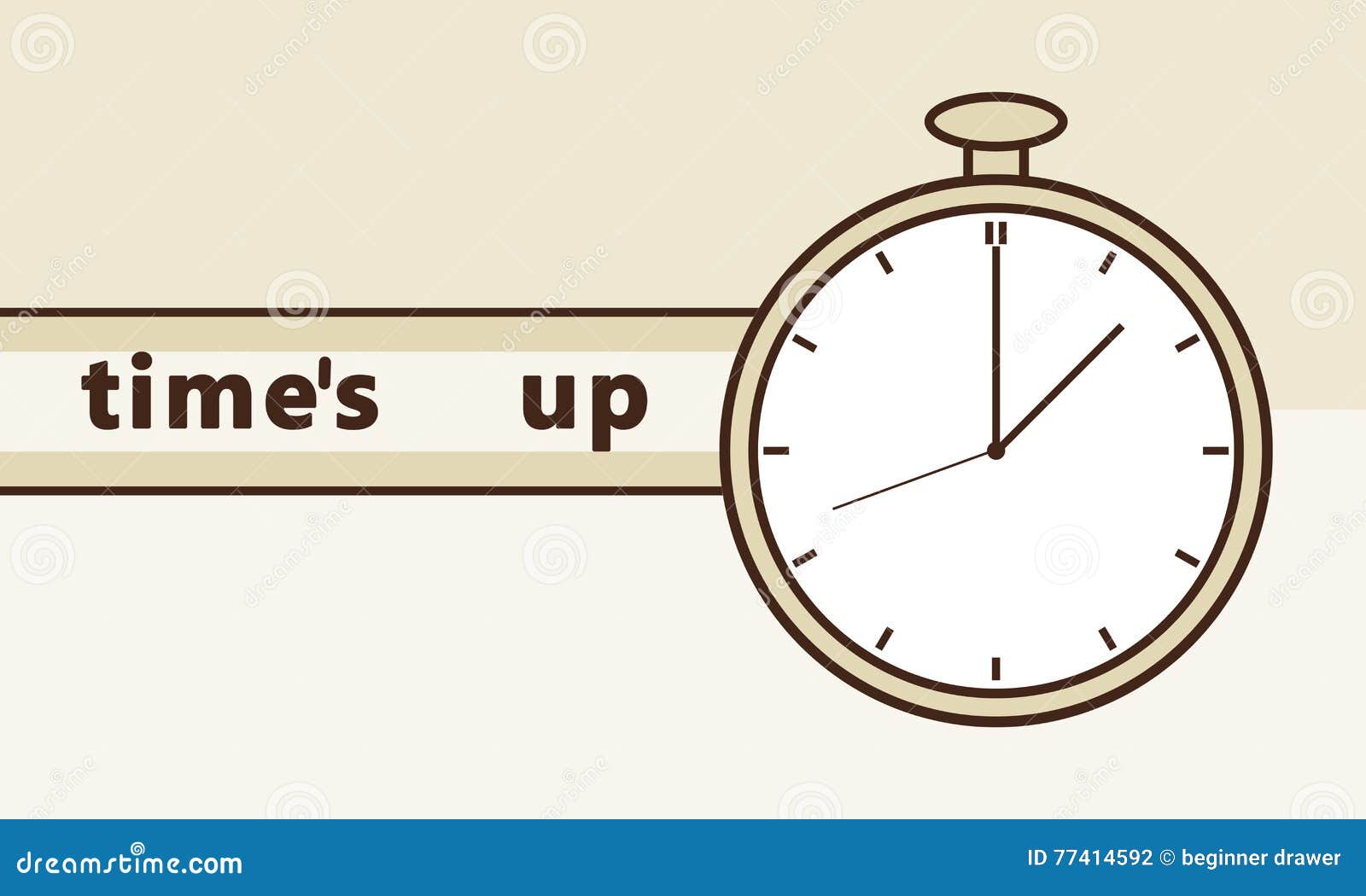 Time s up stock illustration. Illustration of time, times 77414592