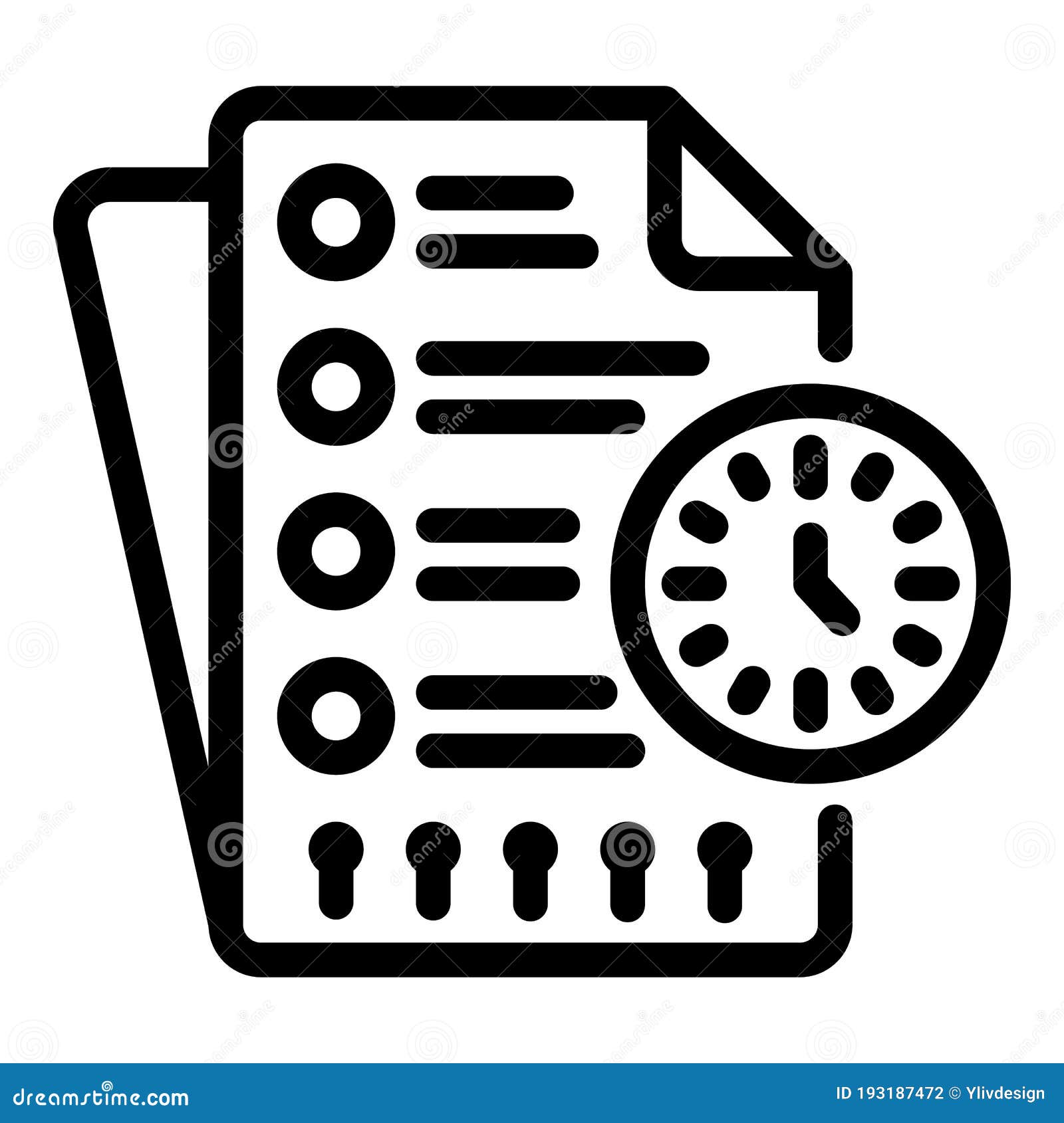 time syllabus icon, outline style