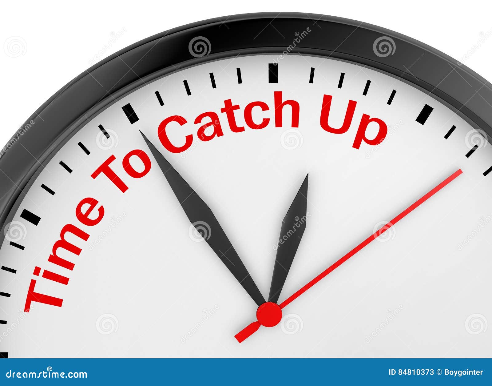 Time to catch up stock illustration. Illustration of - 84810373