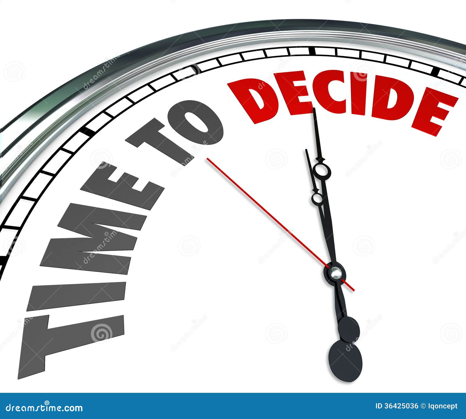 time to decide clock choose best option opportunity