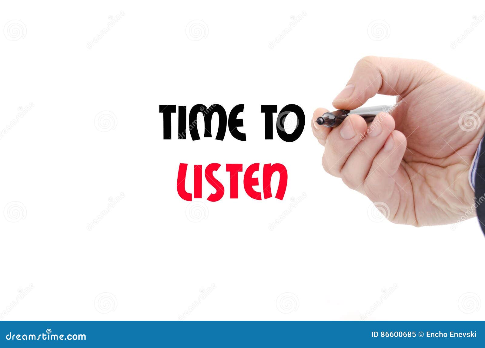 Time To Listen Text Concept Stock Image - Image of healthcare ...