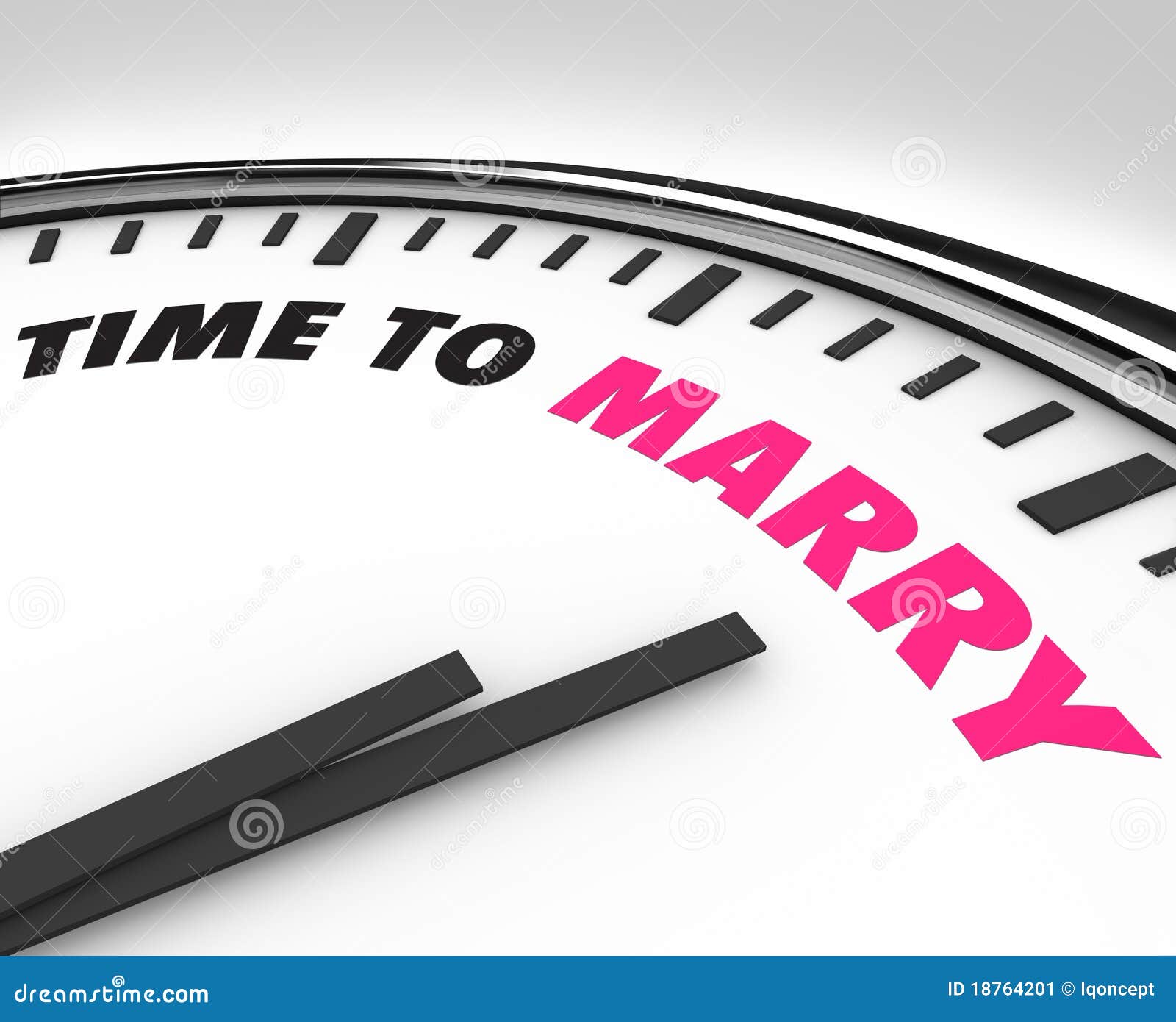 Time To Marry - Clock for Wedding Stock Illustration - of bond: 18764201