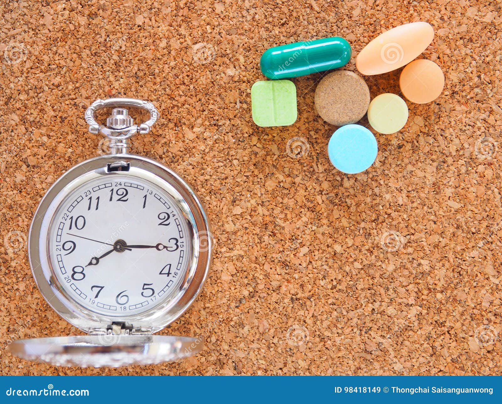 Time to take medicine stock image. Image of green, healthcare 98418149