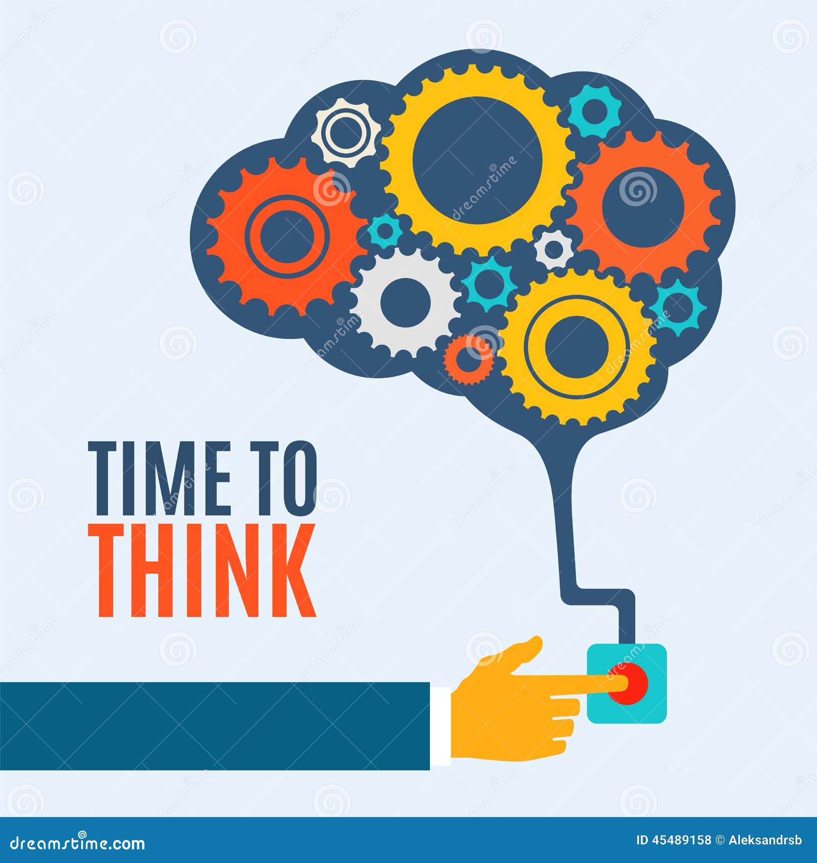 Time To Think, Creative Brain Idea Concept, Stock Vector - Illustration ...