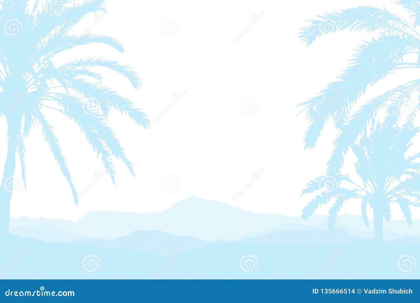 Time To Travel. Banner with Silhouettes of Tropical Palm Trees on a White  Background for Tourism. Stock Vector - Illustration of california,  environment: 135666514