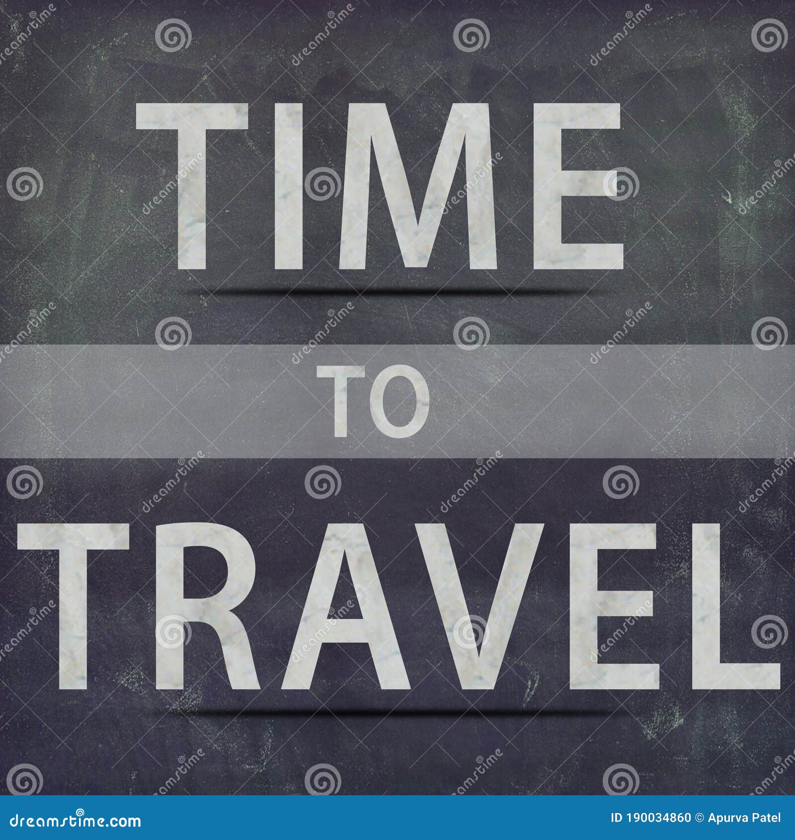 Time To Travel Text On Grunge Background Stock Photo