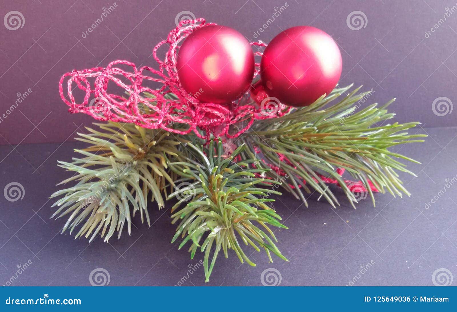 Christmas Decoration with Different Ornaments. Beautiful Festive Decor ...