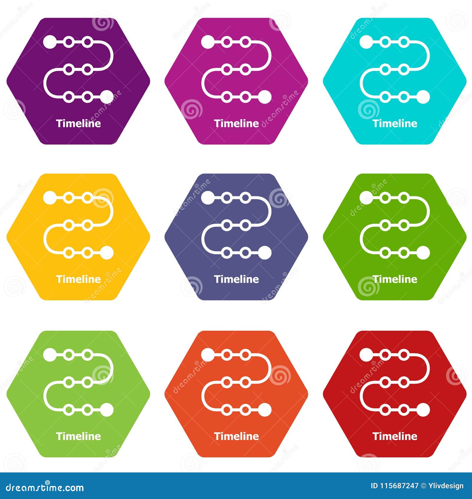 timeline icons set 9 