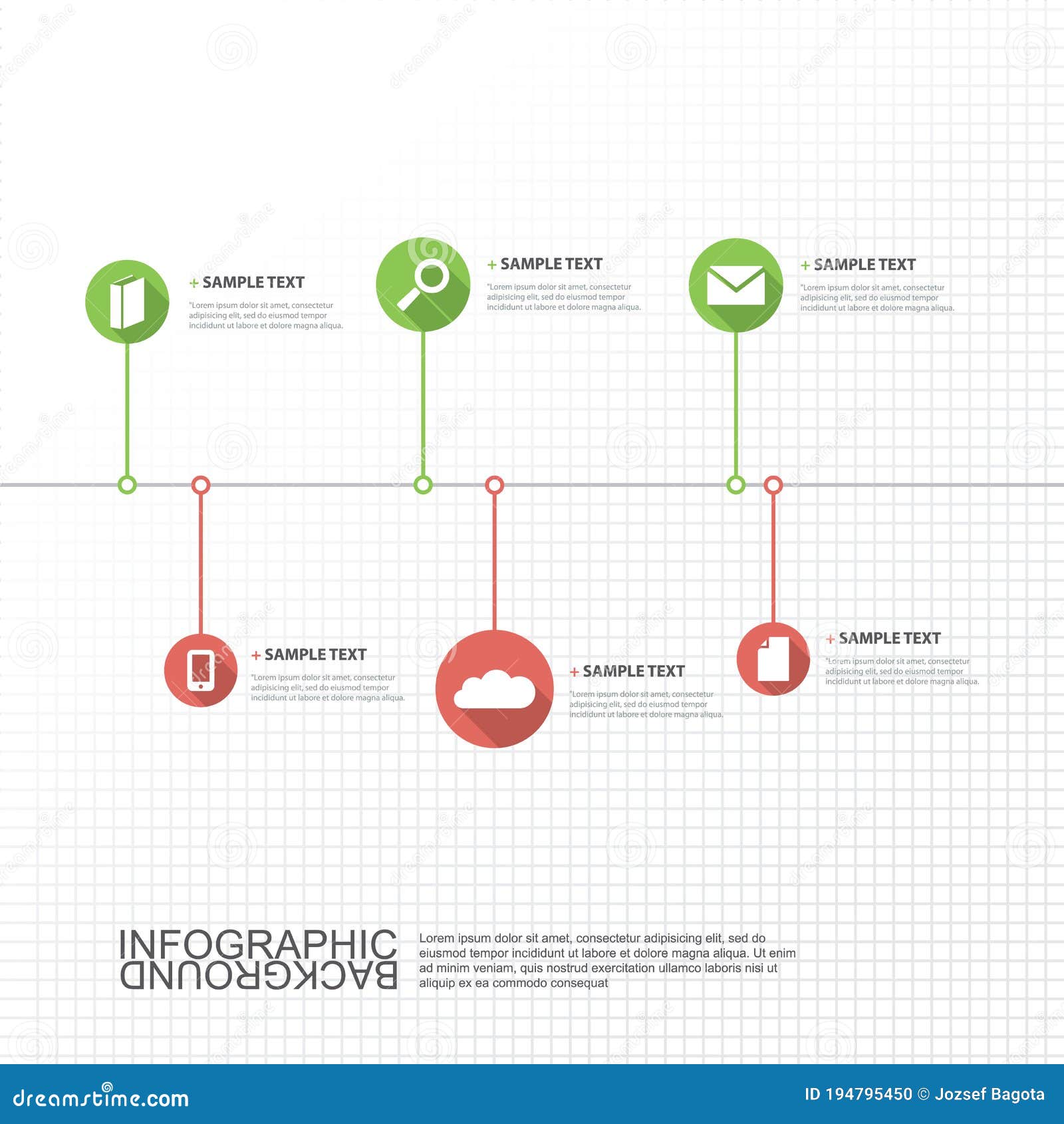 Timeline Infographic Design with Your Text and Icons Stock Vector ...