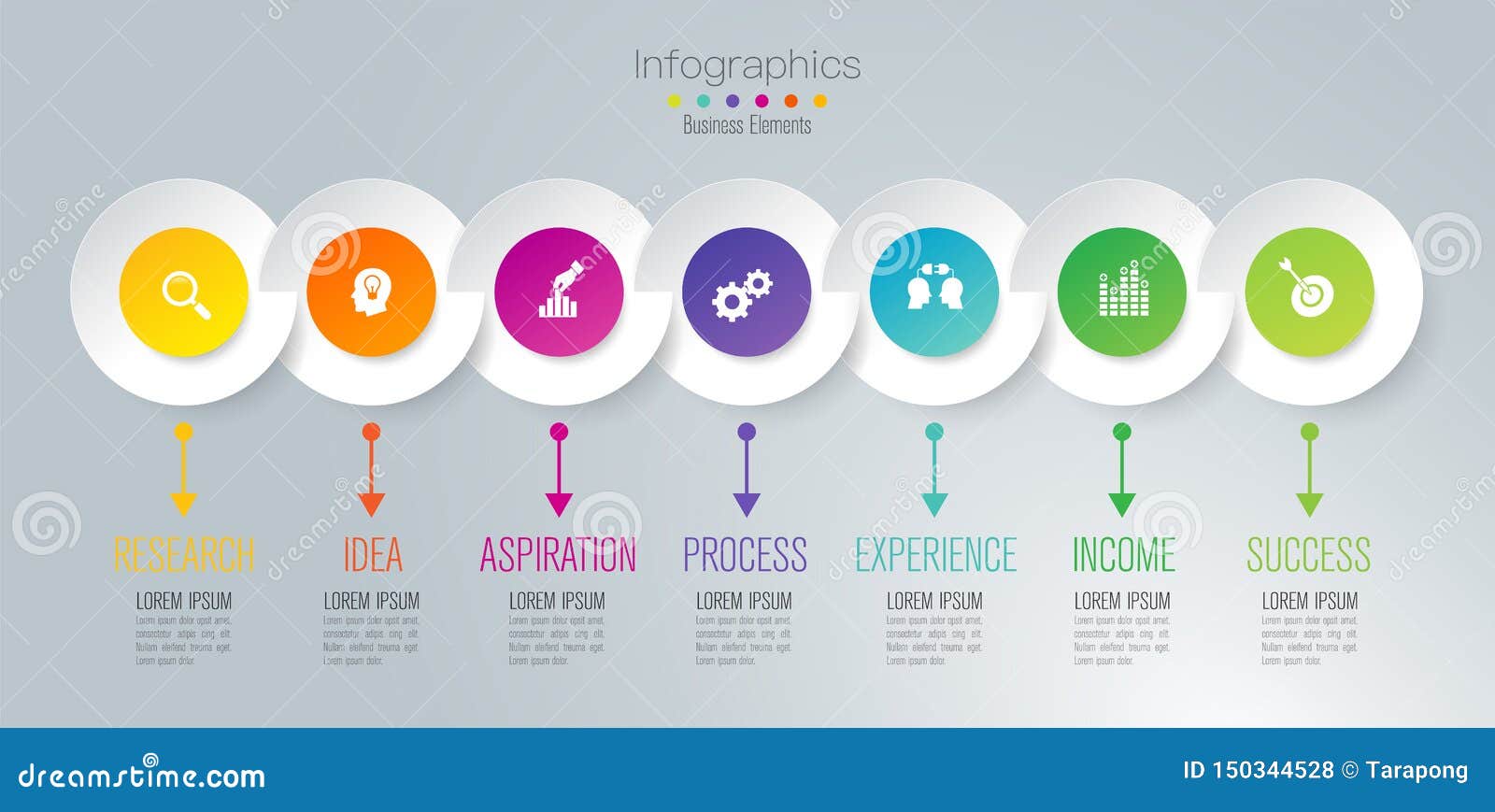 timeline infographics   and marketing icons, business concept with 7 options, steps or processes.
