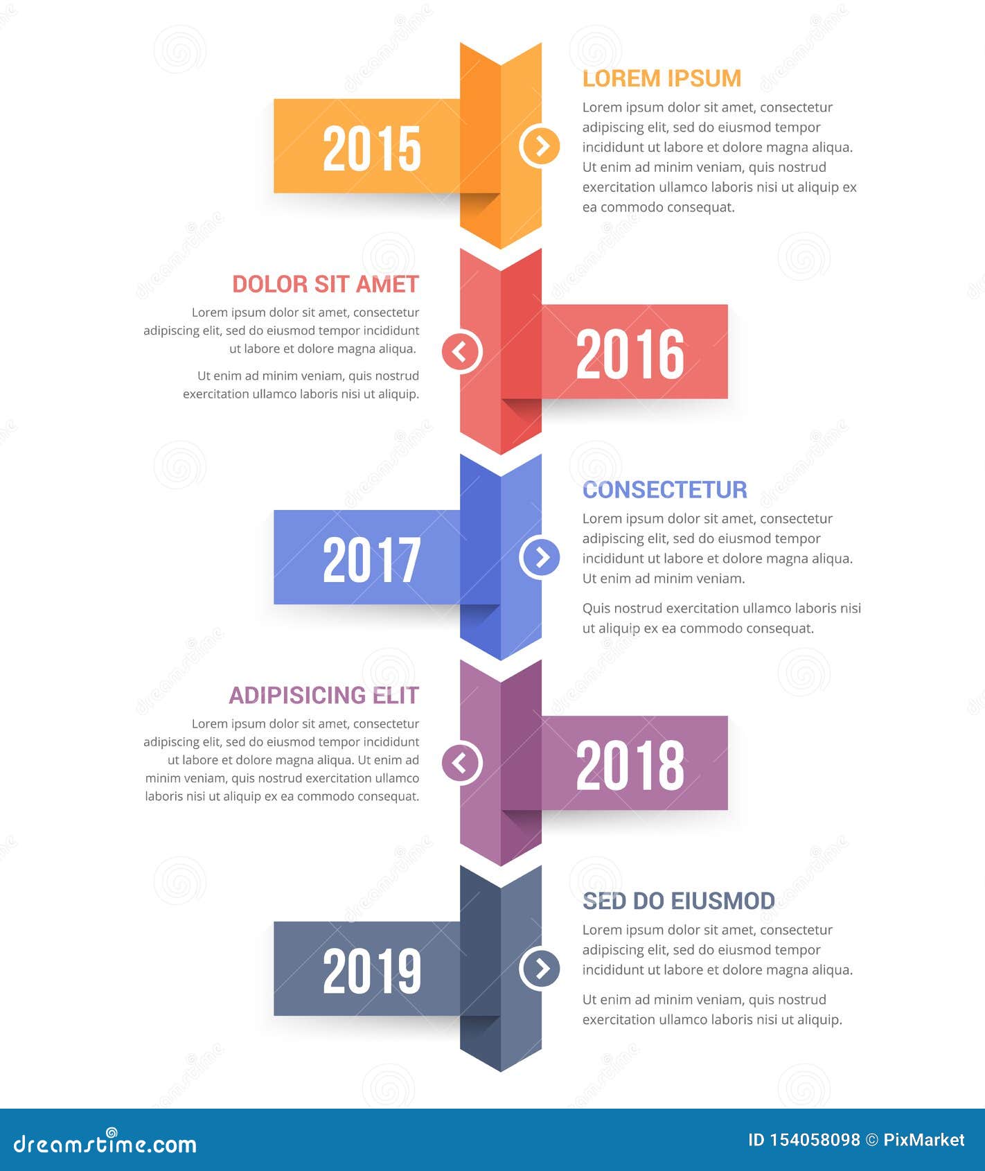 Timeline Infographics stock vector. Illustration of history - 154058098