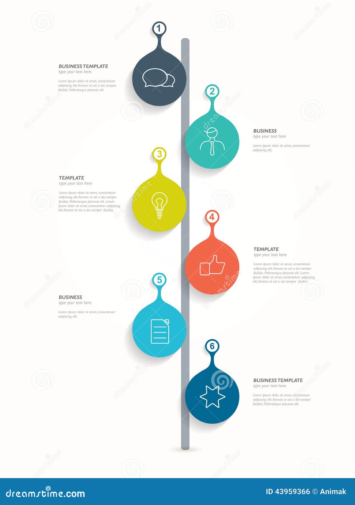 timeline simply round template.