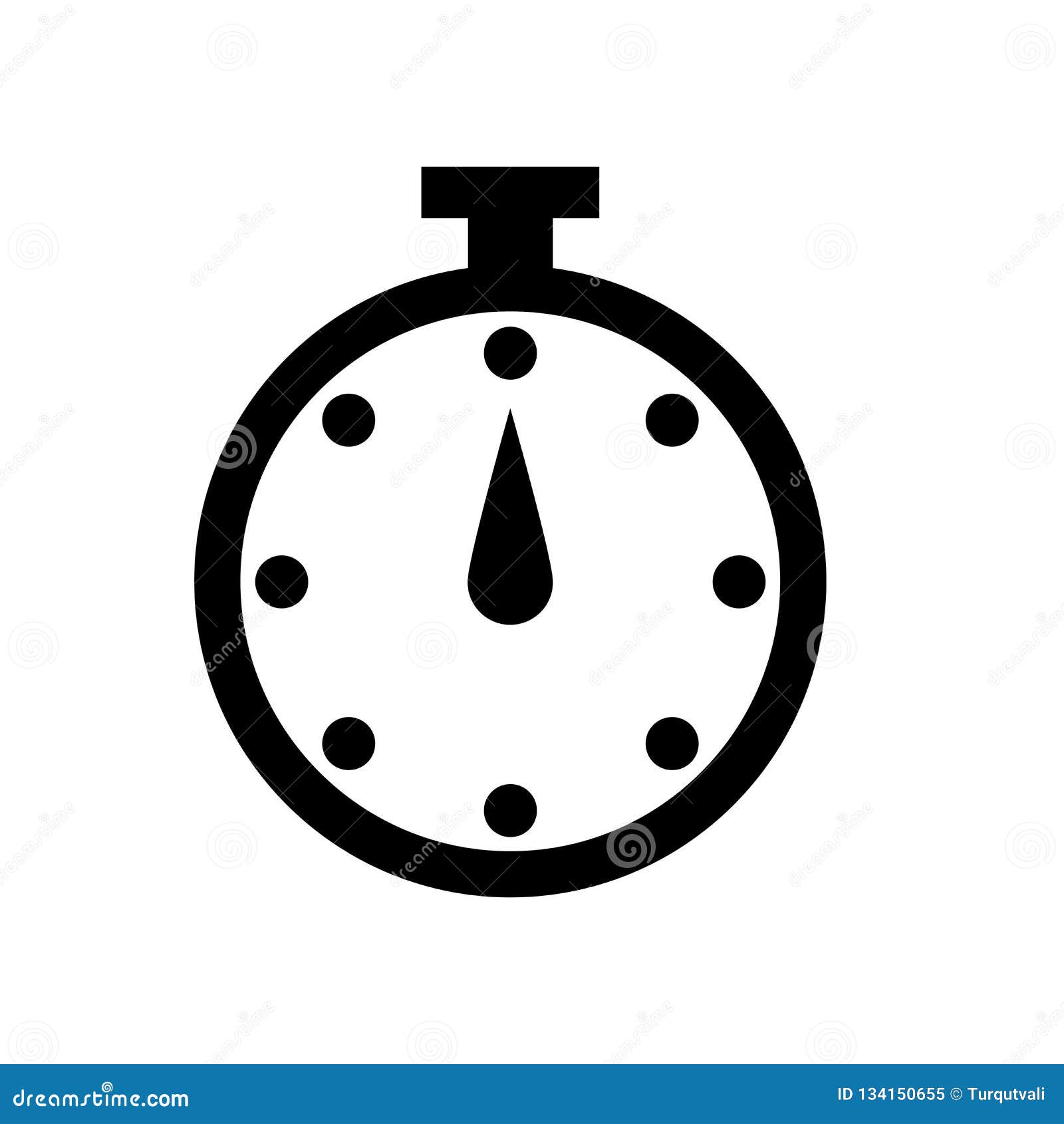 Timer Icon Vector Isolated on White Background, Timer Sign , Black Time