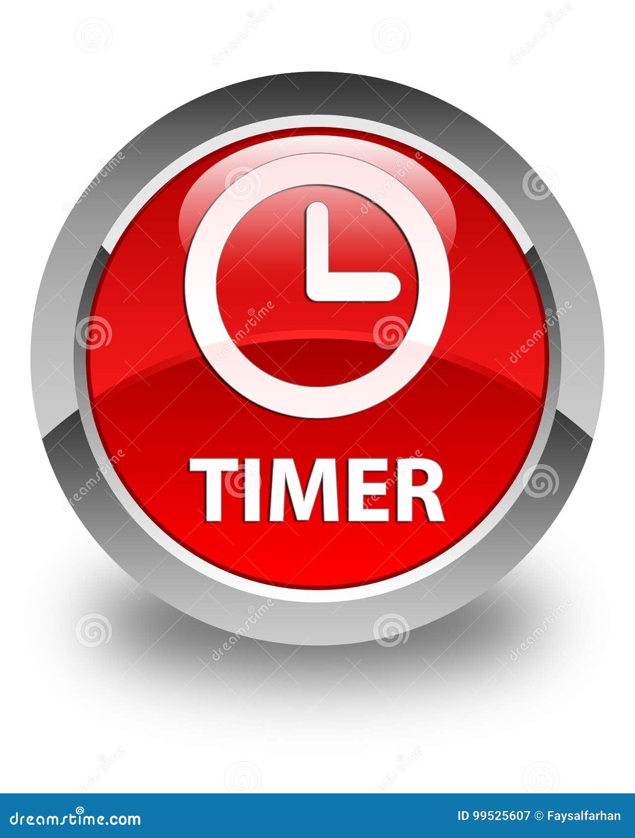 Timer Red Button Stock Illustration - of watch, stopwatch: 99525607