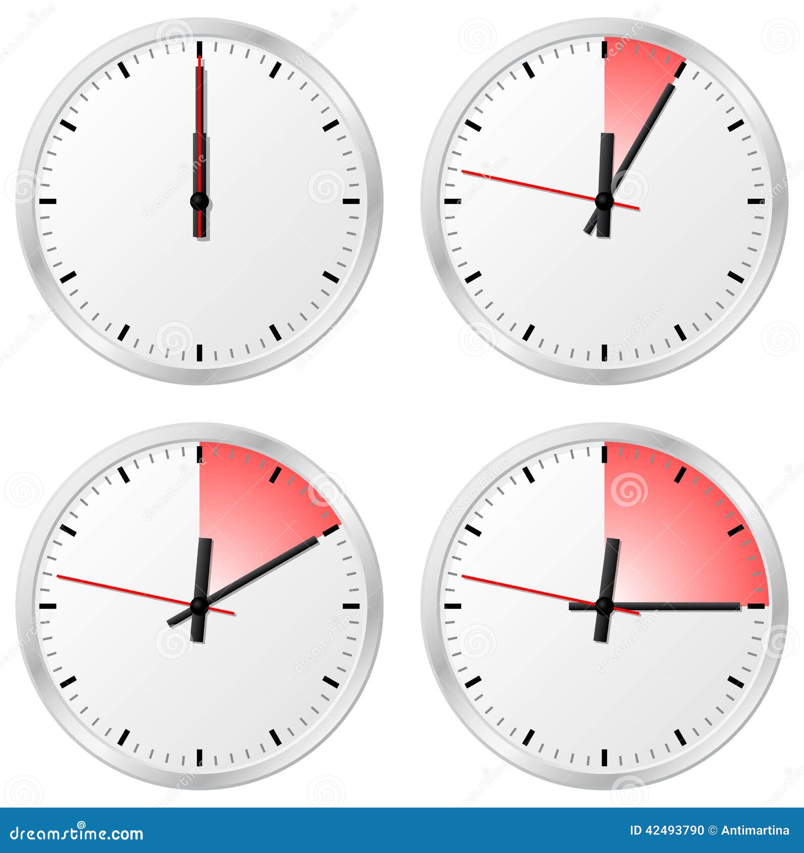 Timer with 0, 5, 10 and 15 Minutes Stock Vector - Illustration of hurry,  clockface: 42493790