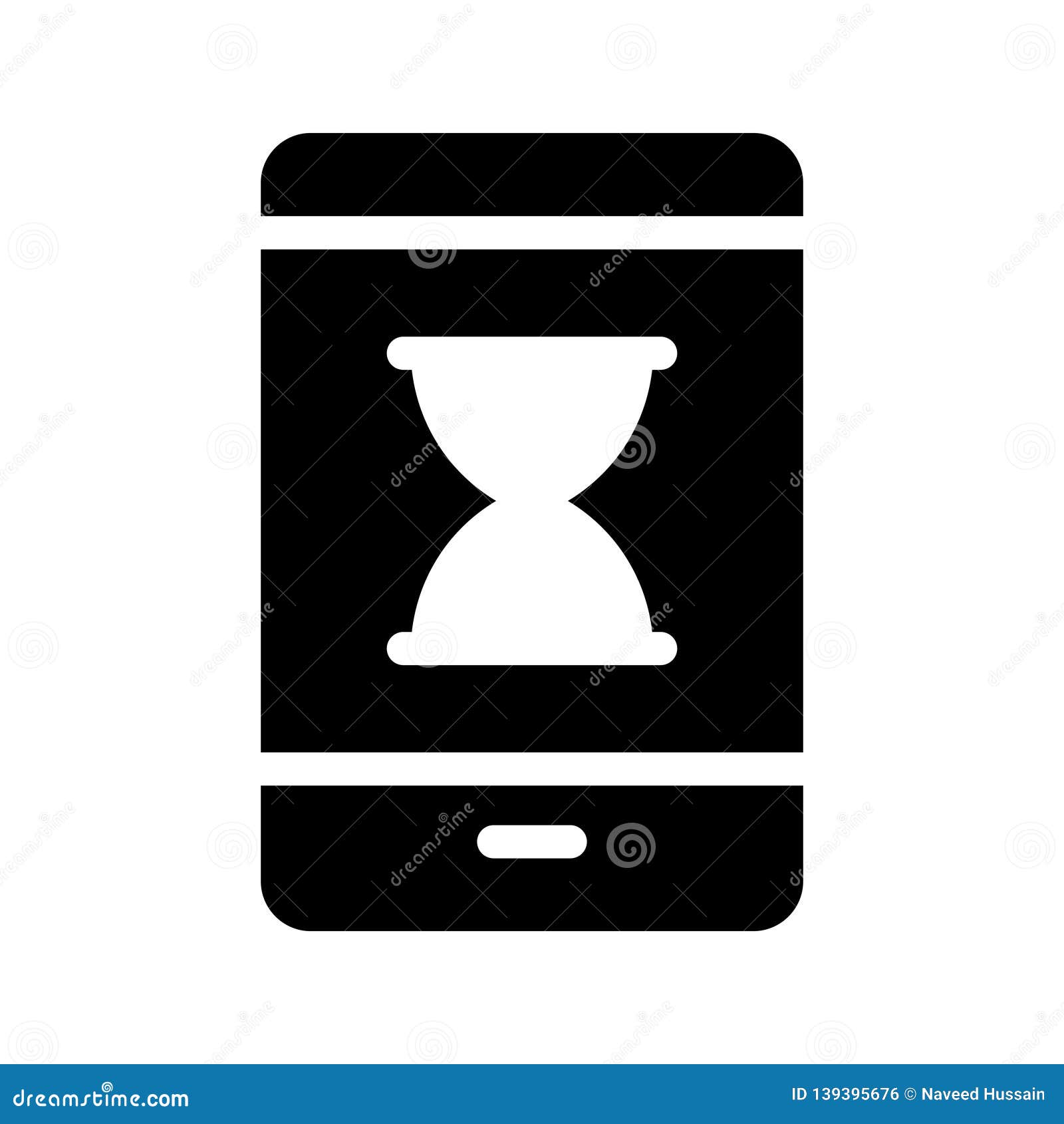 Timer Glyph Flat Vector Icon Stock Illustration Illustration of