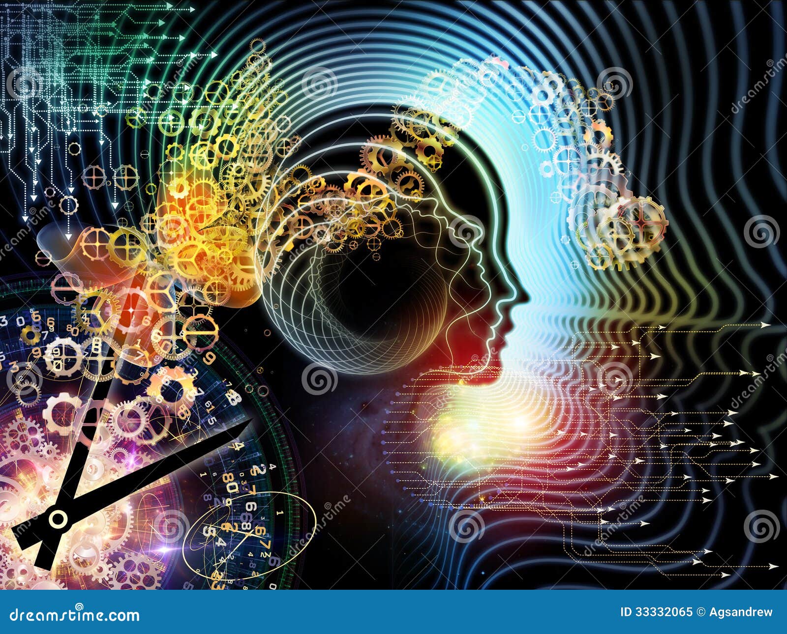 Times of Human Mind stock illustration. Image of abstract - 33332065