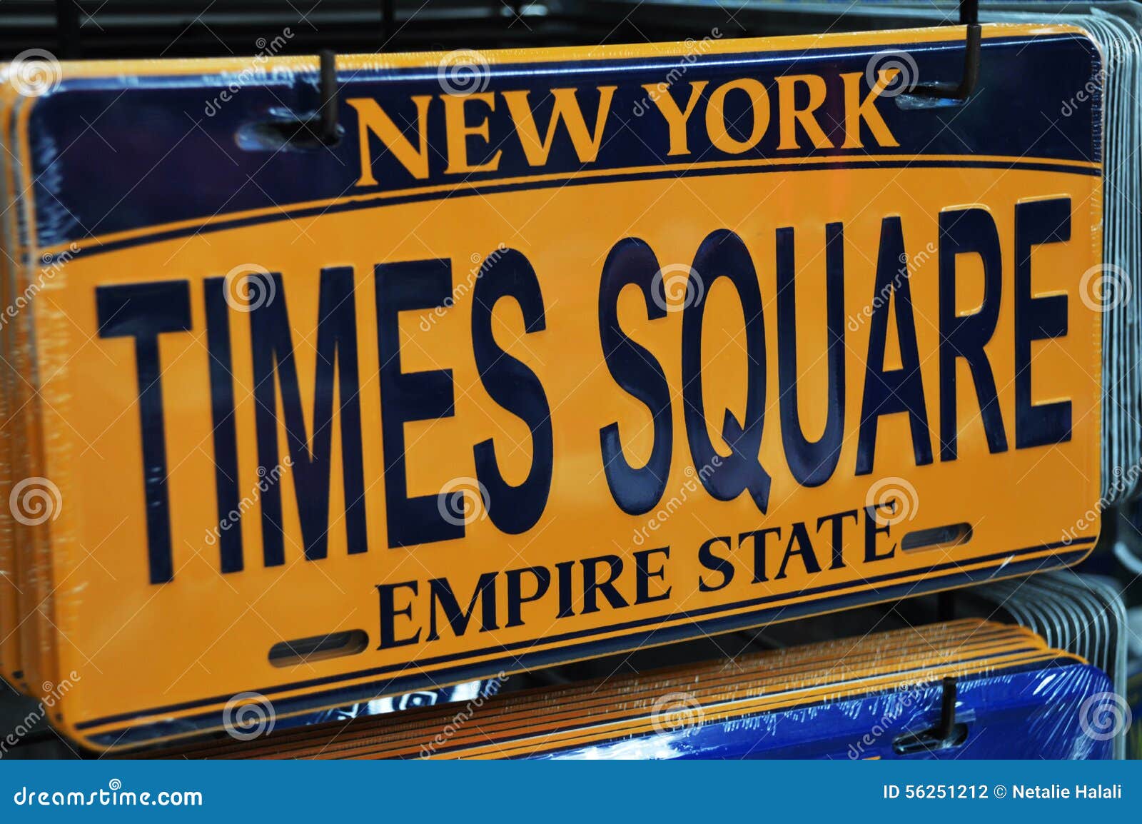 Times square license plate editorial photography. Image of information