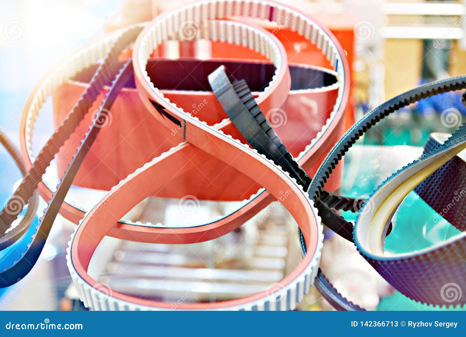 Timing Belt for Motor in Store Stock Image Image of tool, replacement