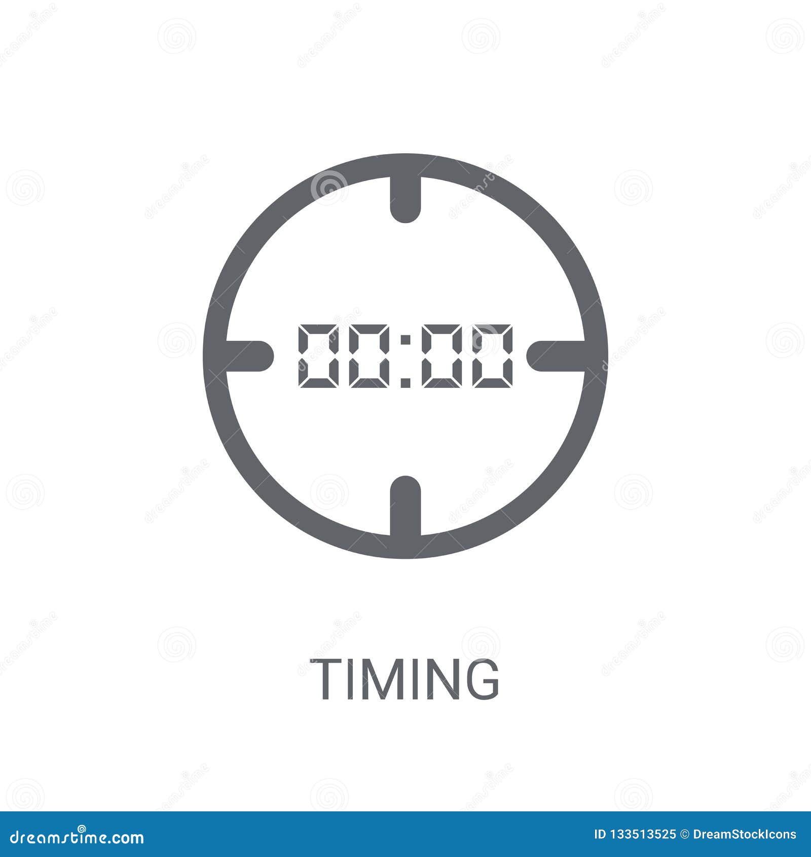 timing icon. trendy timing logo concept on white background from