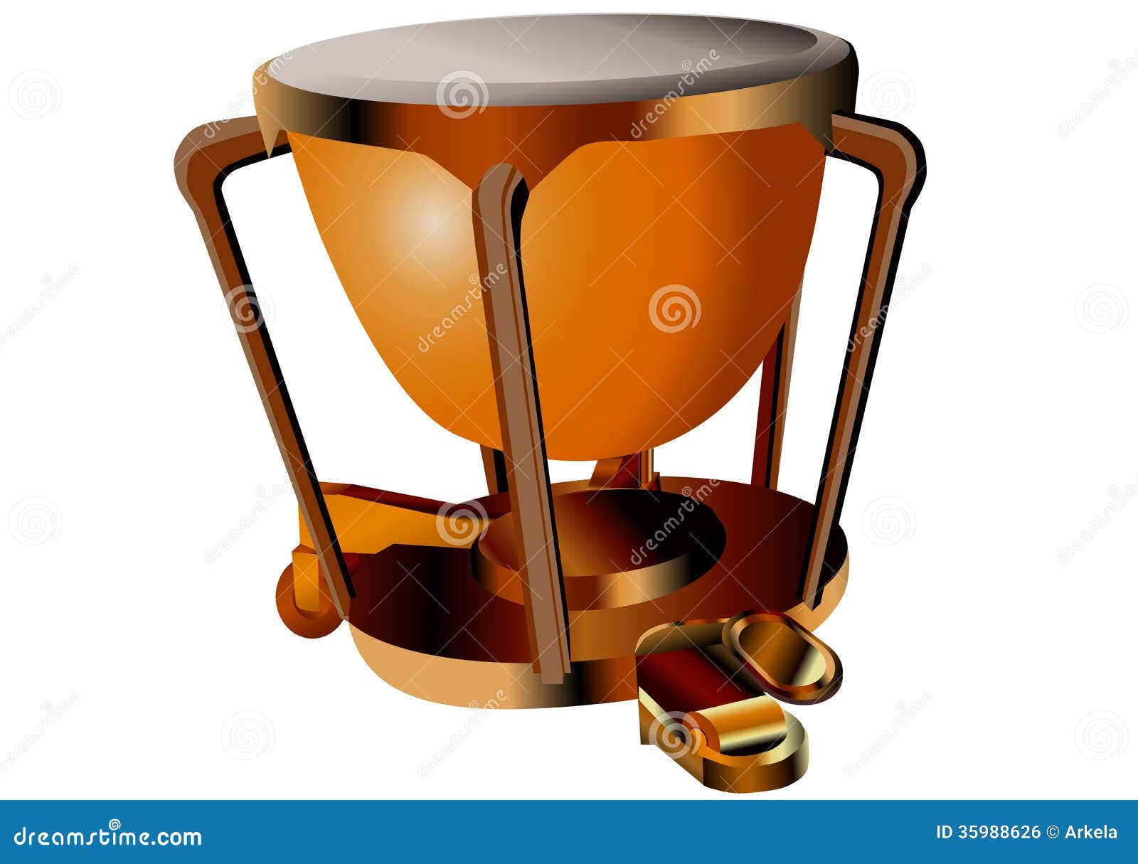 Timpani stock illustration. Illustration of percussion 35988626