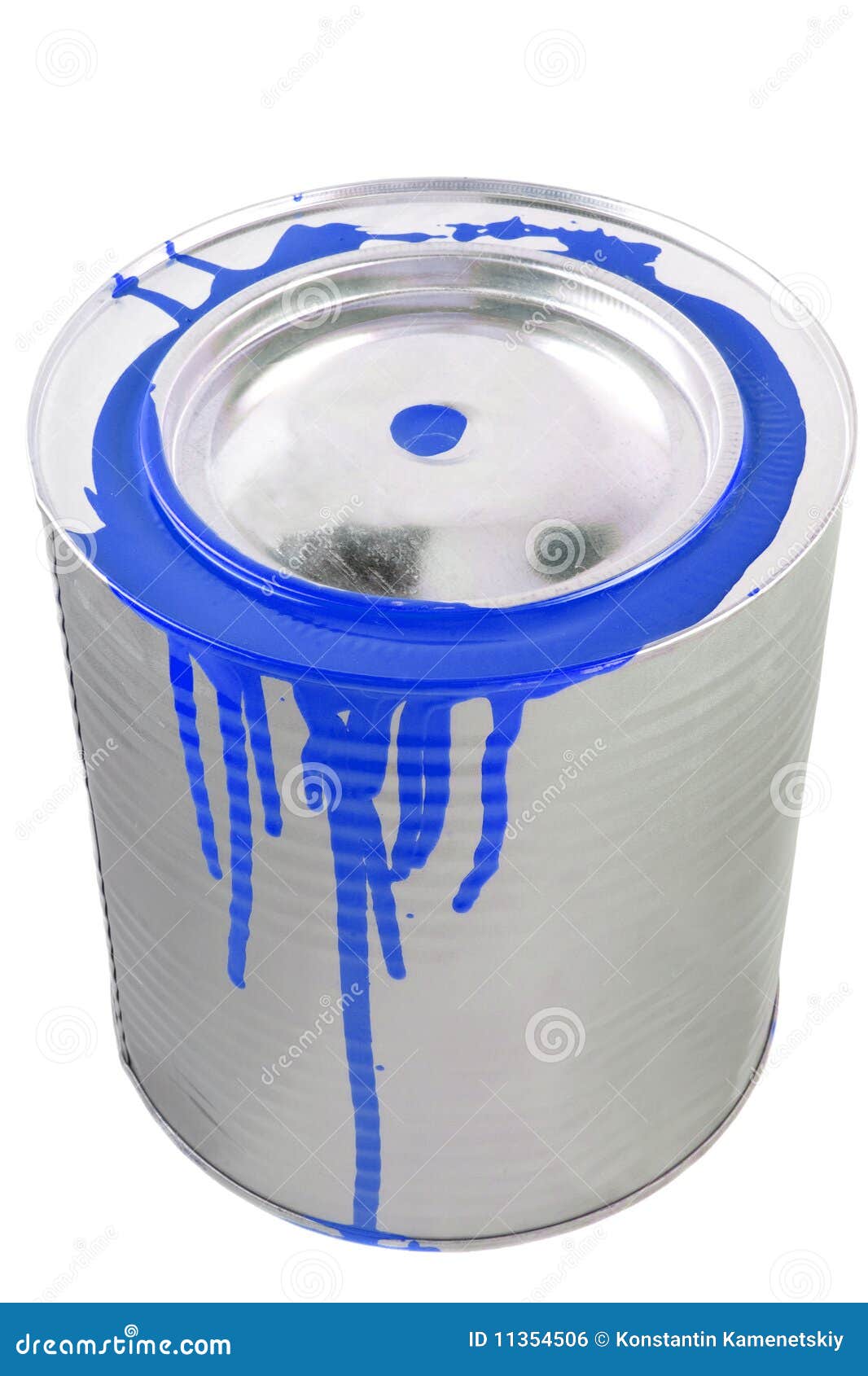 Tin Of A Blue Paint. Royalty Free Stock Image Image 11354506