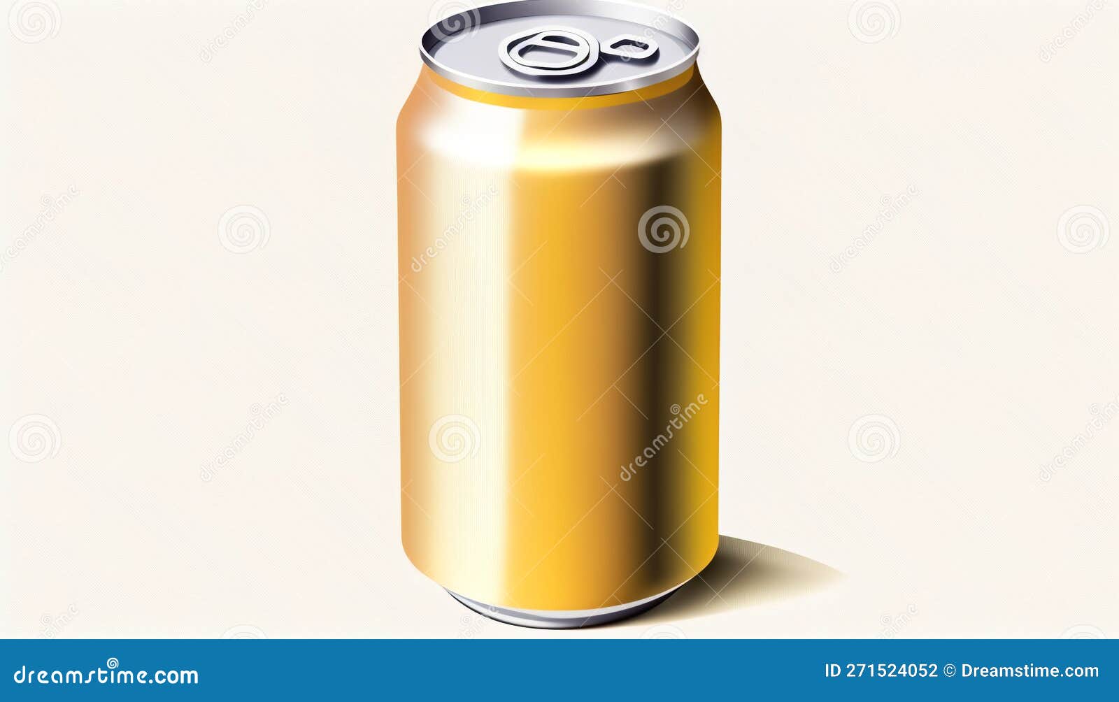Tin Can for Beer or Soda, Generative AI. Stock Illustration