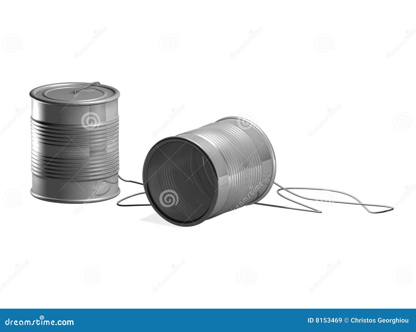 Tin can phone stock illustration. Illustration of dimensional 8153469