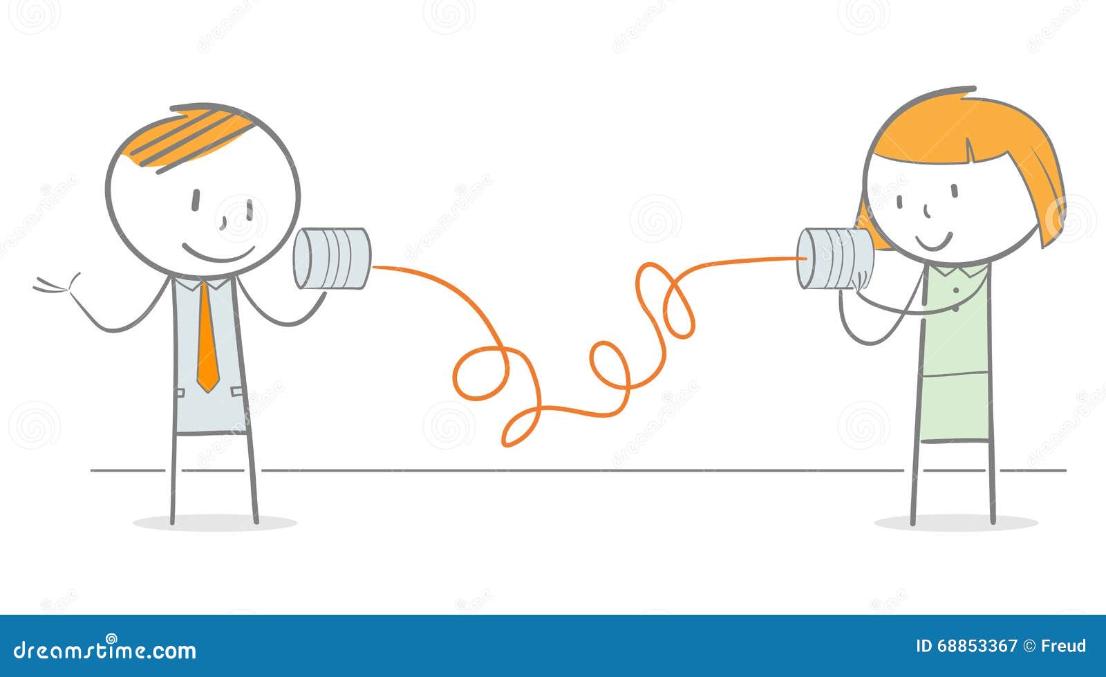 Tin Can Phone stock vector. Illustration of string, communicate 68853367