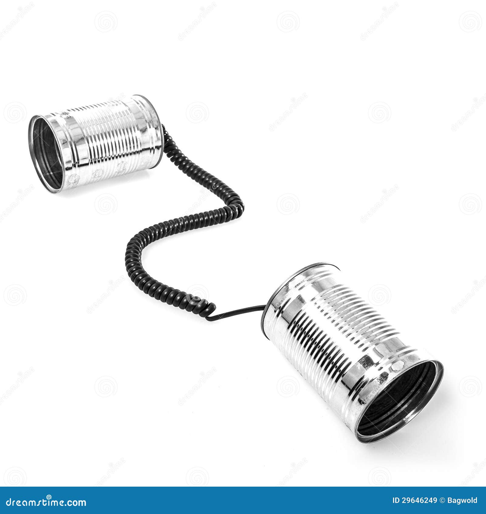Tin can phones stock image. Image of communications, metaphor 29646249