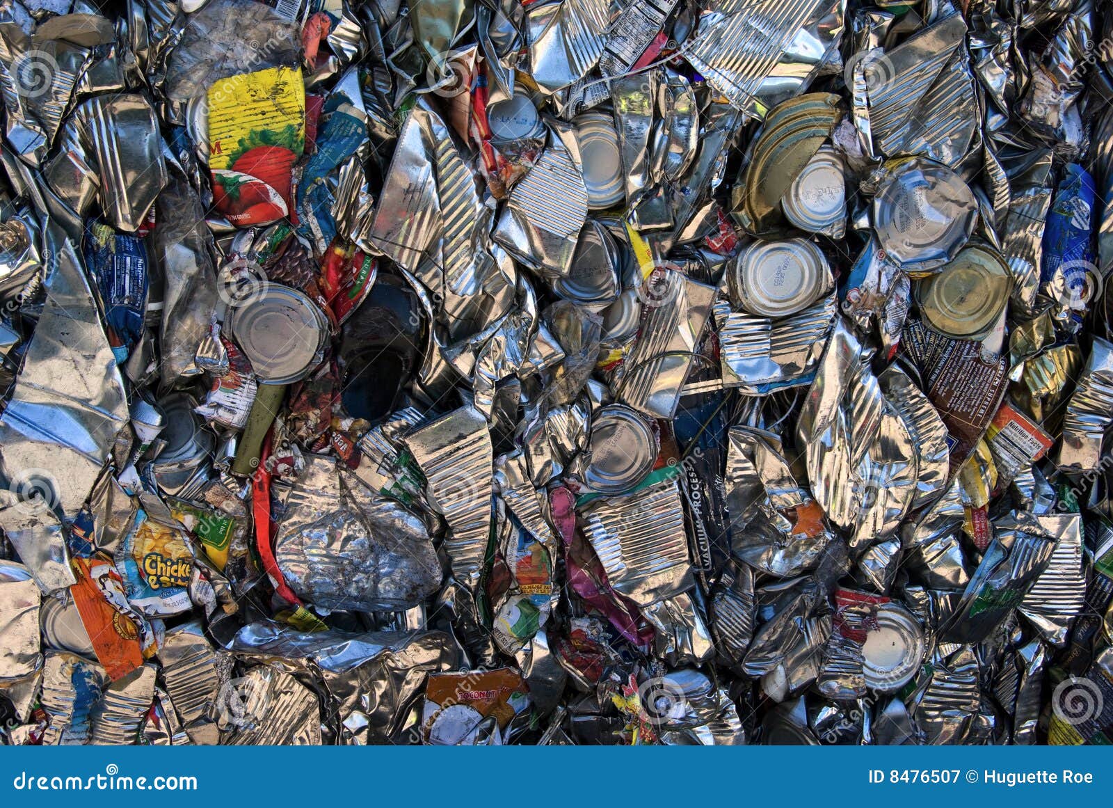 Tin cans recycling stock image. Image of compressed, flattened 8476507
