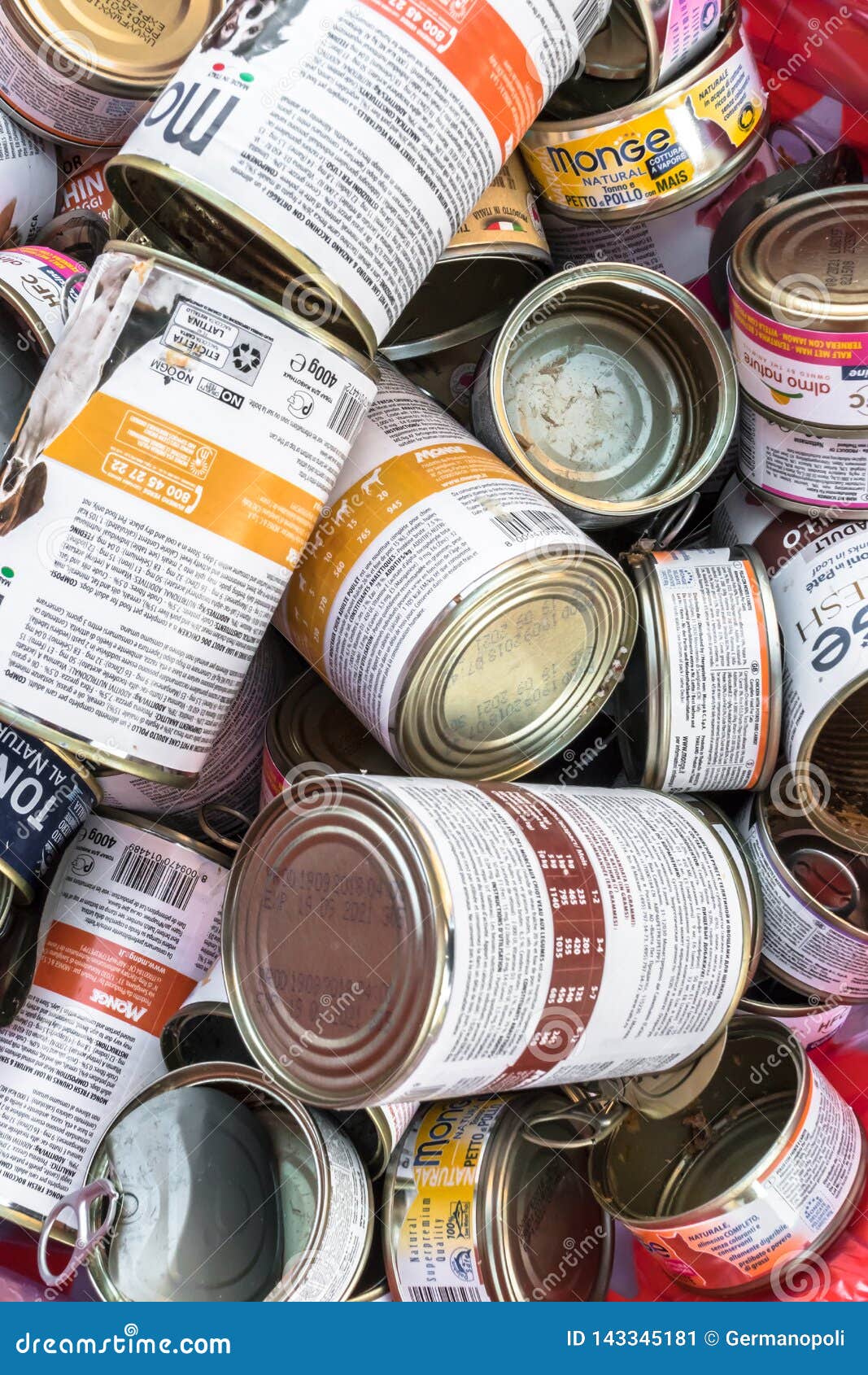 Tin Cans at a Recycling Center Editorial Photo - Image of background ...