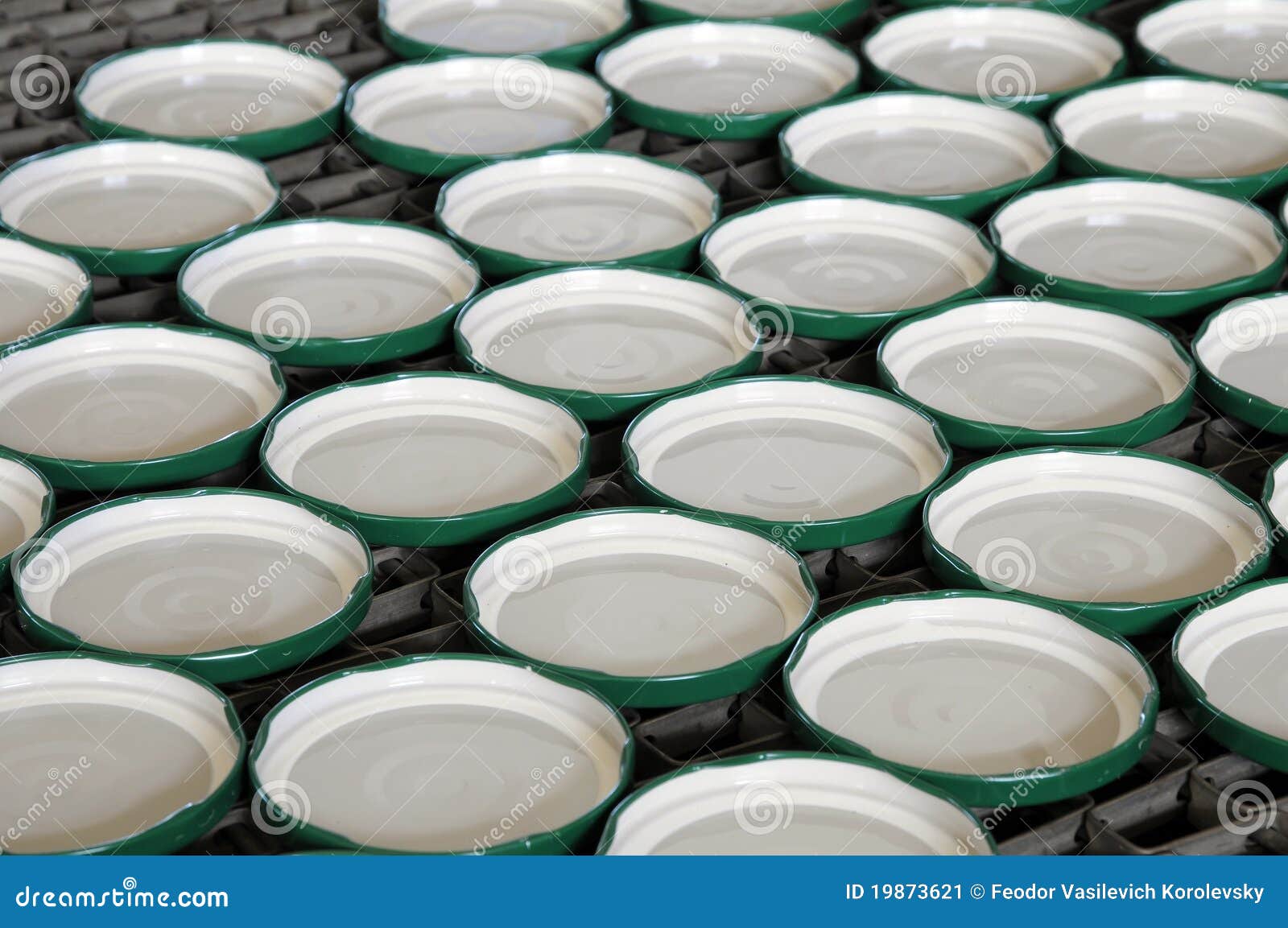Tin Covers for Canned Food. Stock Image Image of manufacture, shop