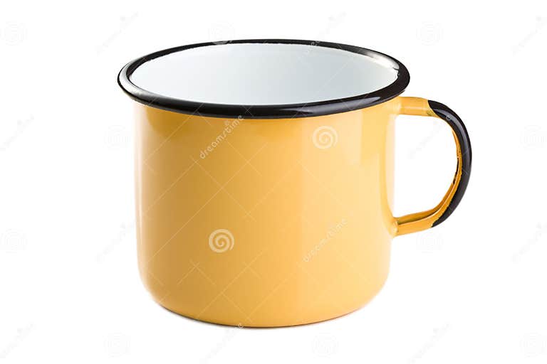 Tin cup stock photo. Image of crockery, utensil, white 18746118