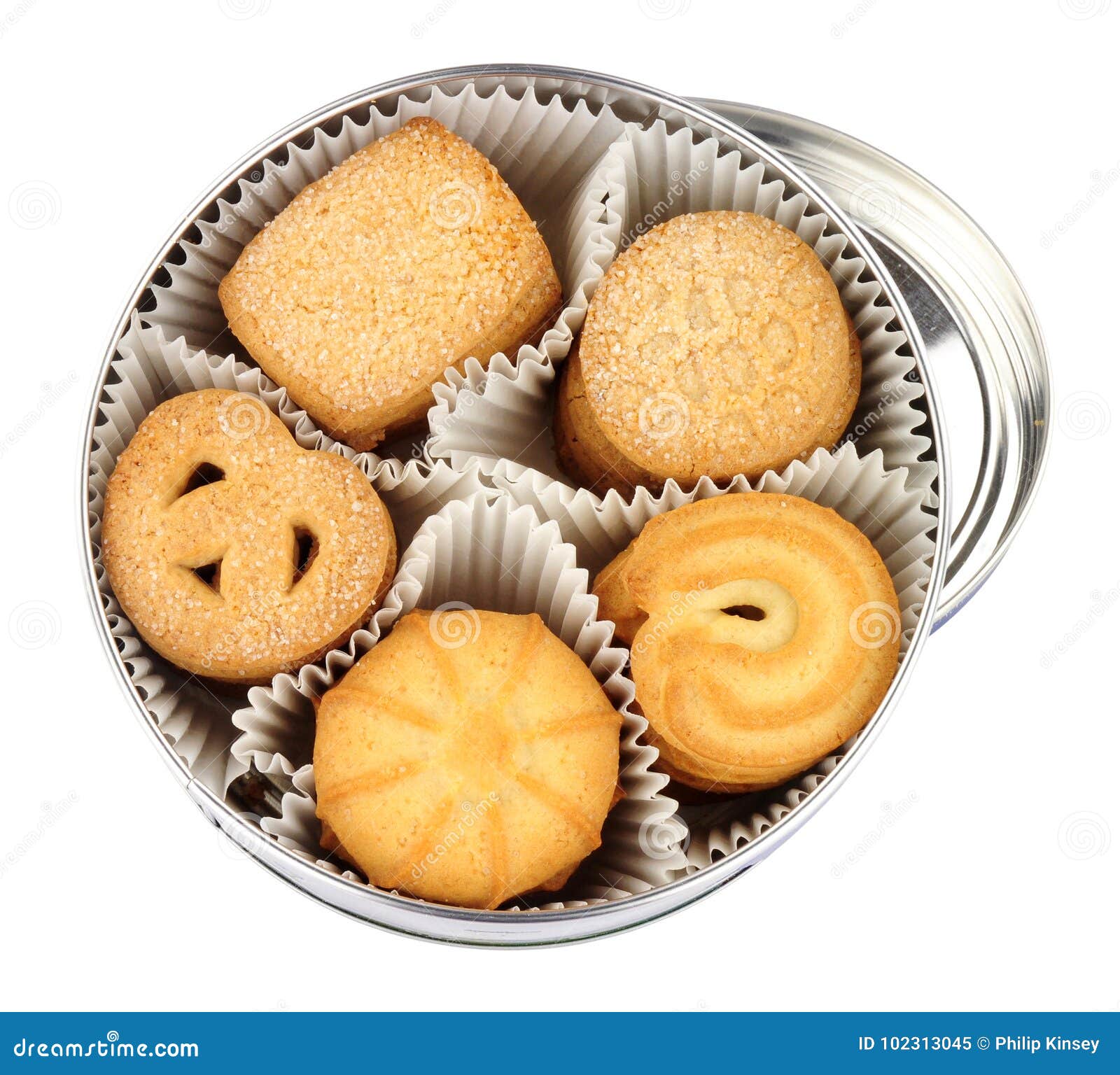 Tin of Danish Butter Biscuits Stock Image Image of white, sweet