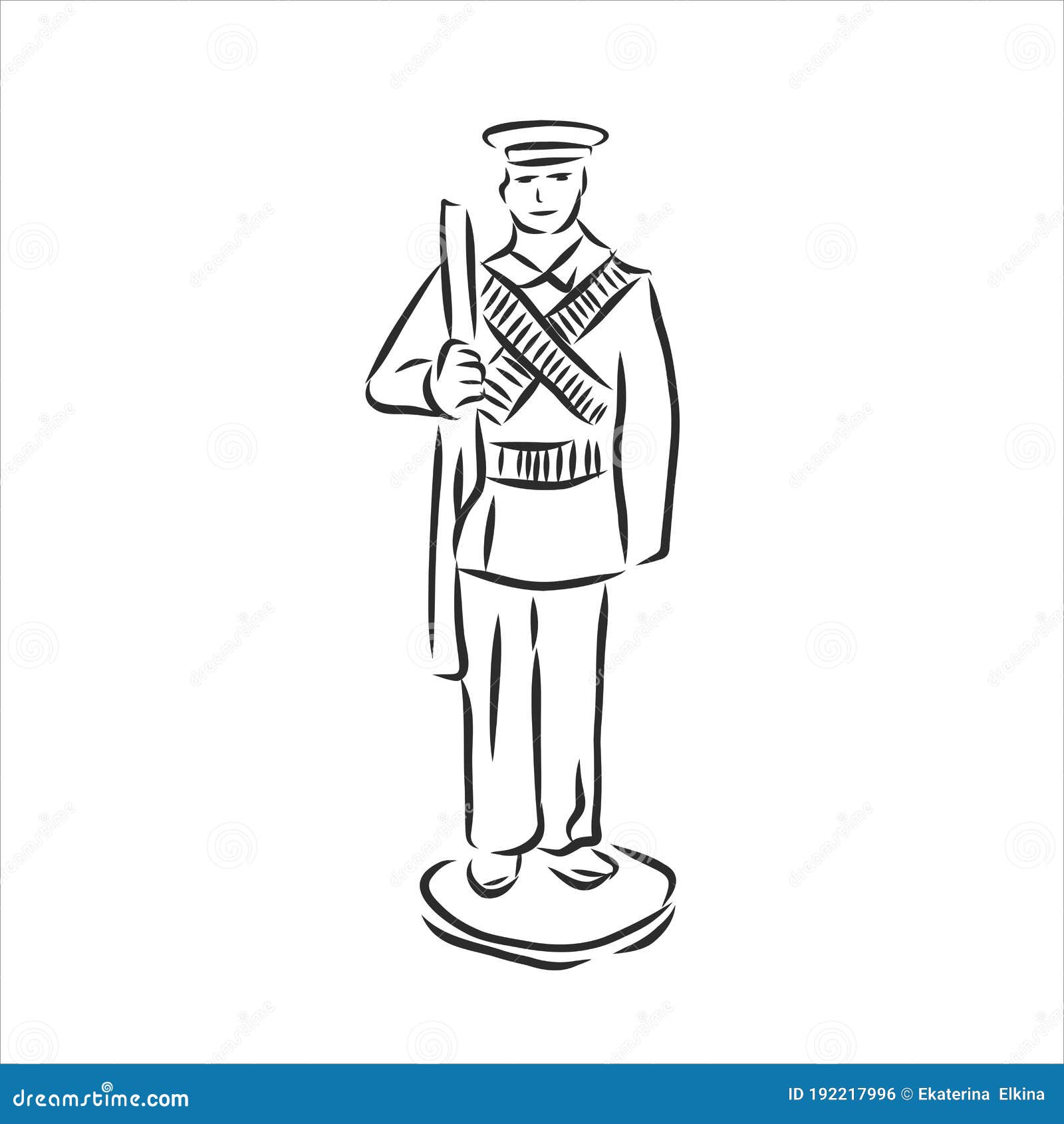 Tin Soldier Toy Over White Background Vector Illustration Stock Illustration Illustration of