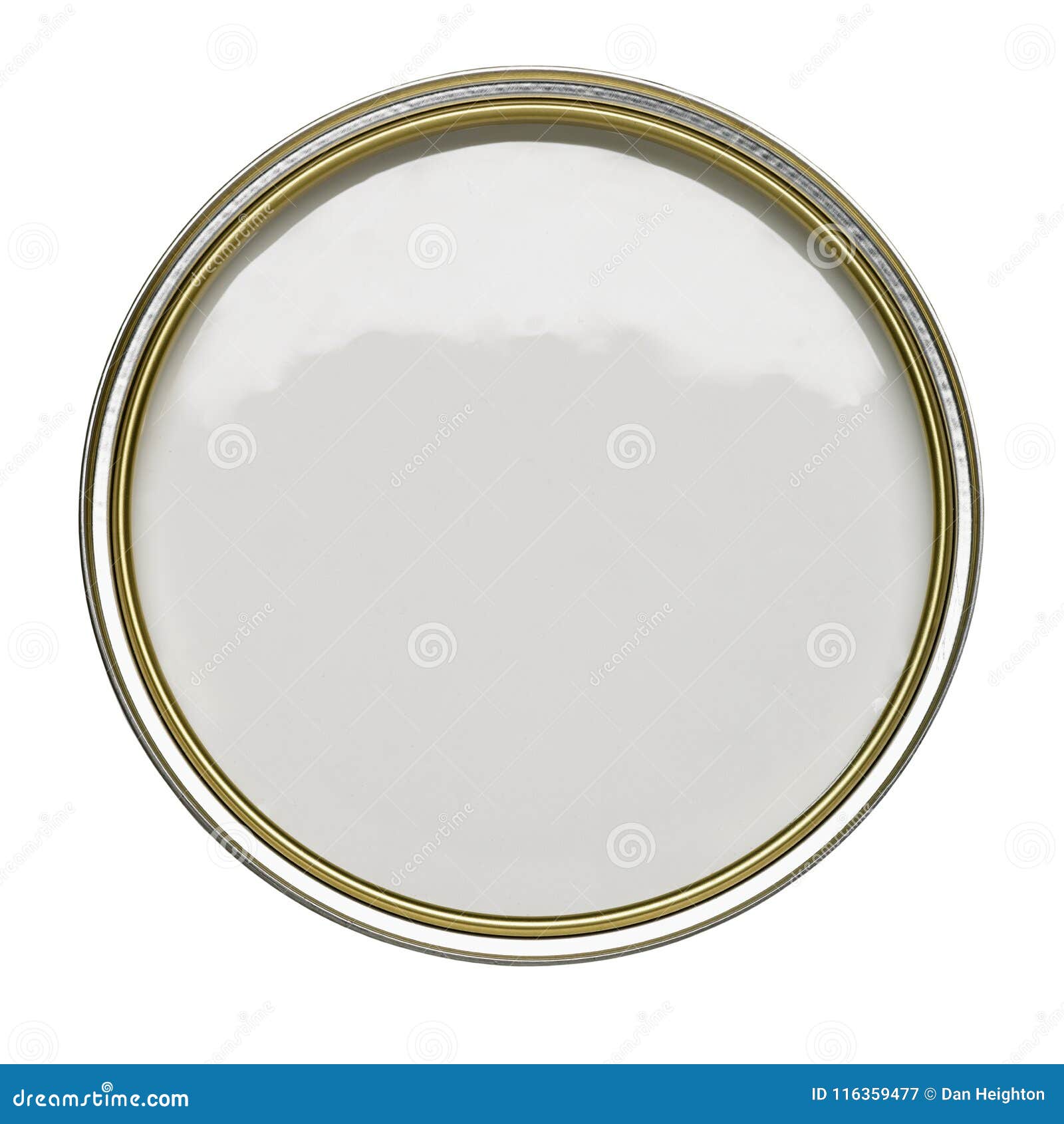 TIN of WHITE PAINT on WHITE BACKGROUND Stock Image Image of
