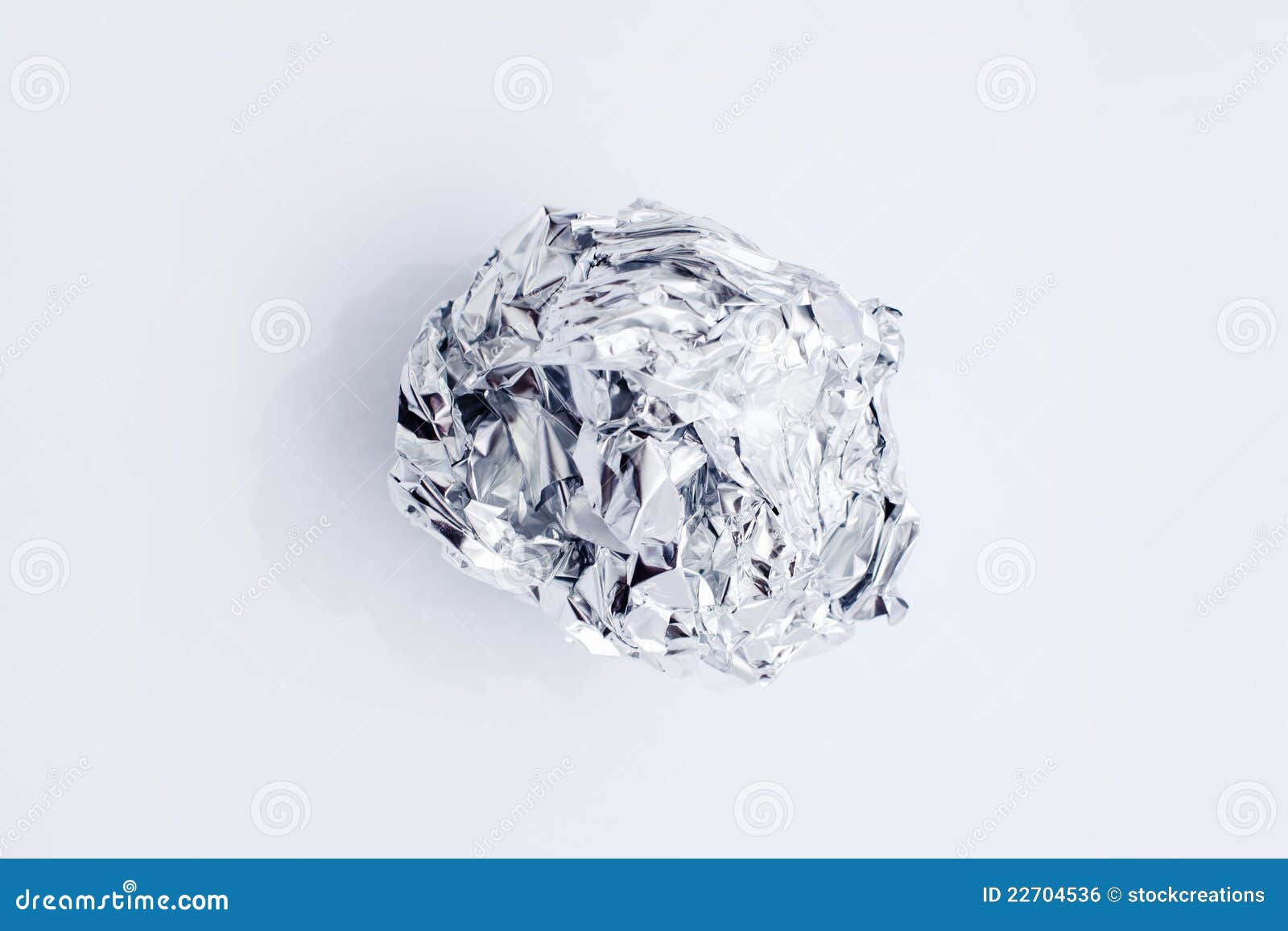 Tinfoil Ball Isolated on White Stock Photo Image of metallic, texture